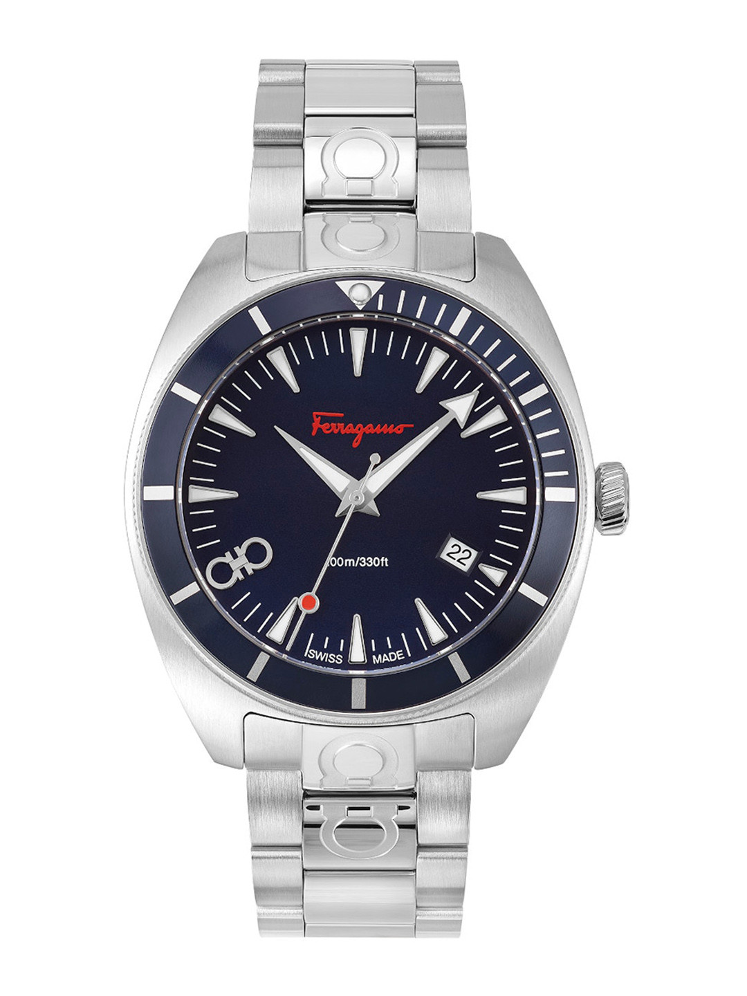 

Ferragamo Men Stainless Steel Bracelet Style Straps Analogue Watch SFMG00221, Blue