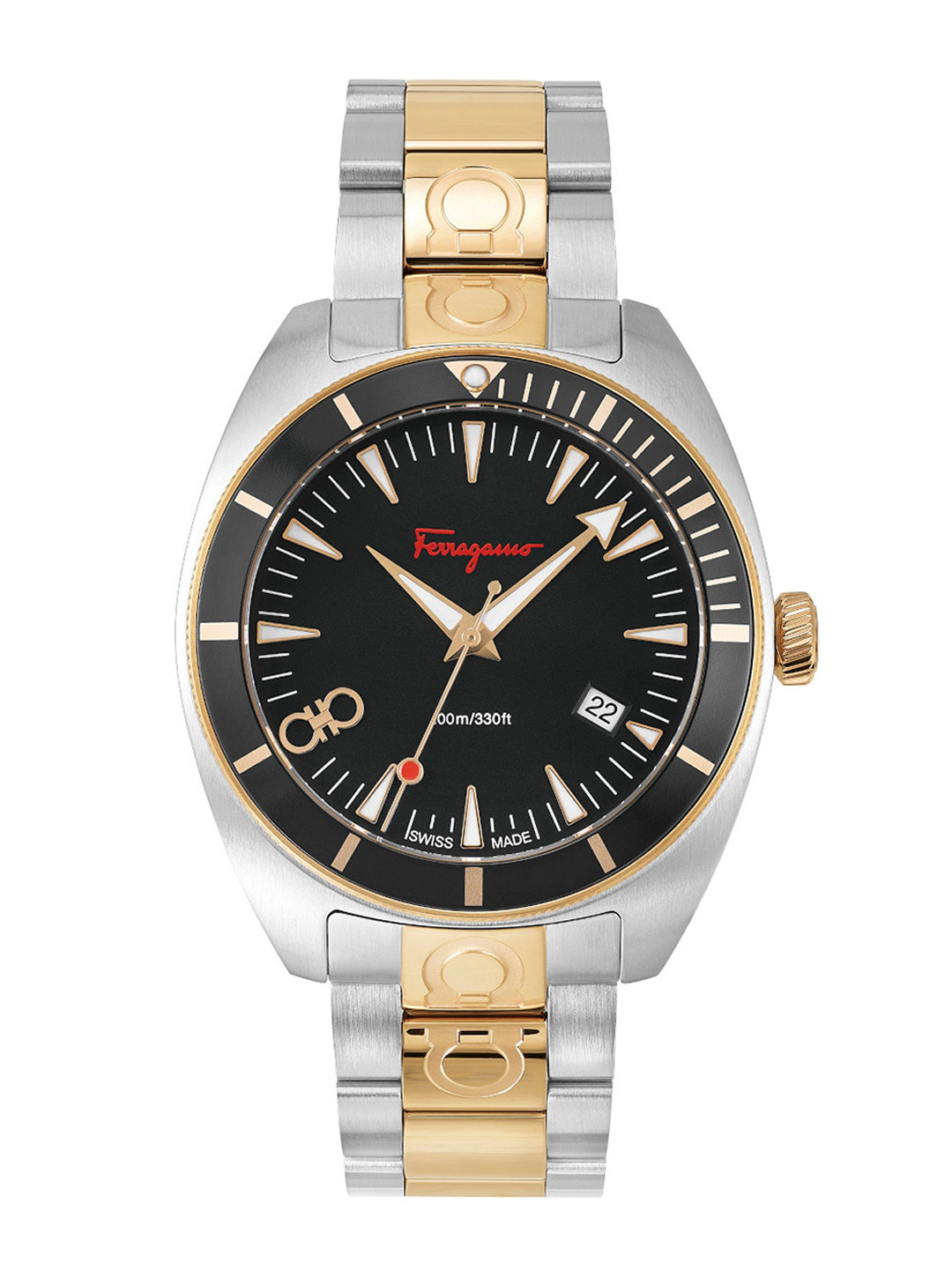 

Ferragamo Men Stainless Steel Bracelet Style Straps Analogue Watch SFMG00421, Black