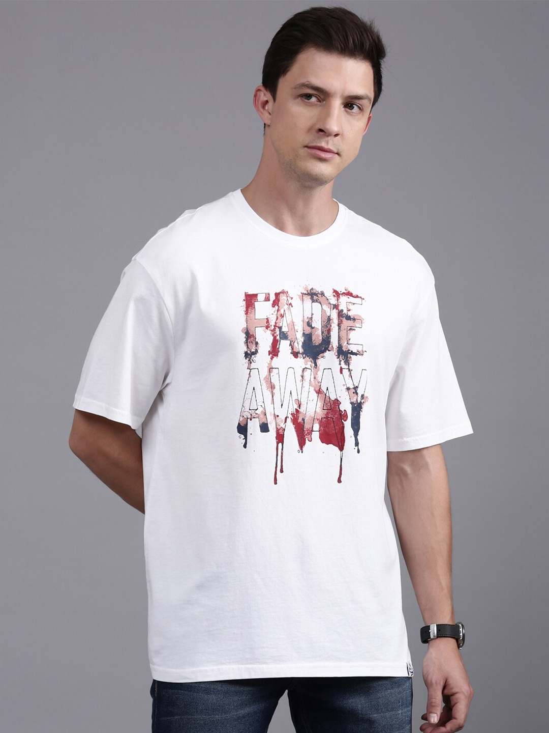 

WROGN Typography Printed Cotton T-shirt, White
