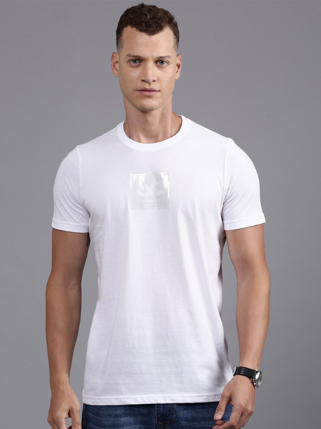 

WROGN Round Neck Cotton T-shirt, White