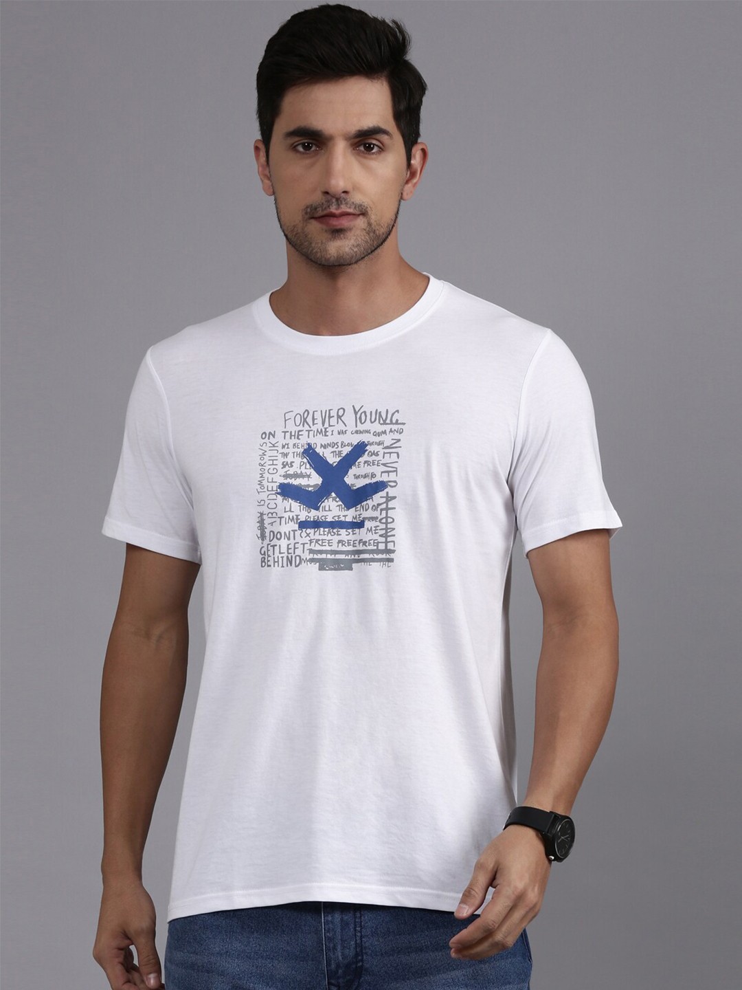 

WROGN Graphic Printed Cotton T-Shirt, White