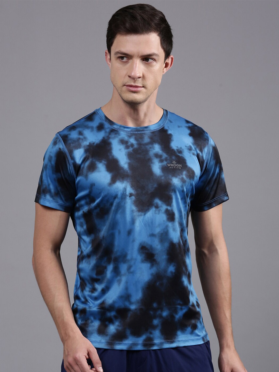 

WROGN Dyed Cotton T-shirt, Blue