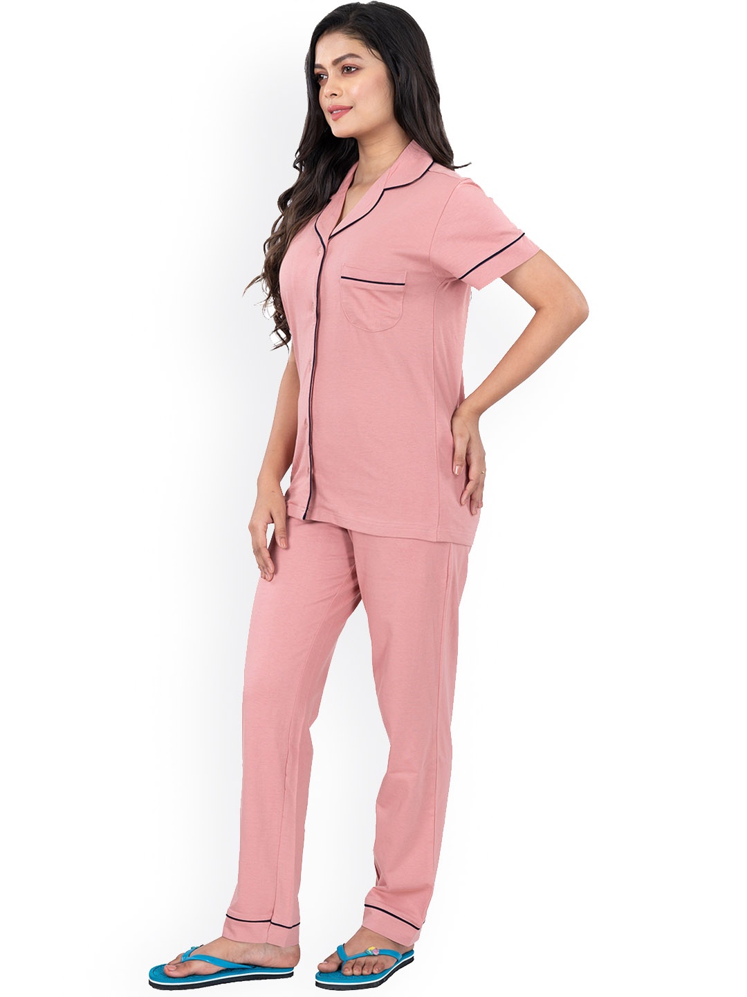 

StyleAOne Pure Cotton Night Suit, Pink