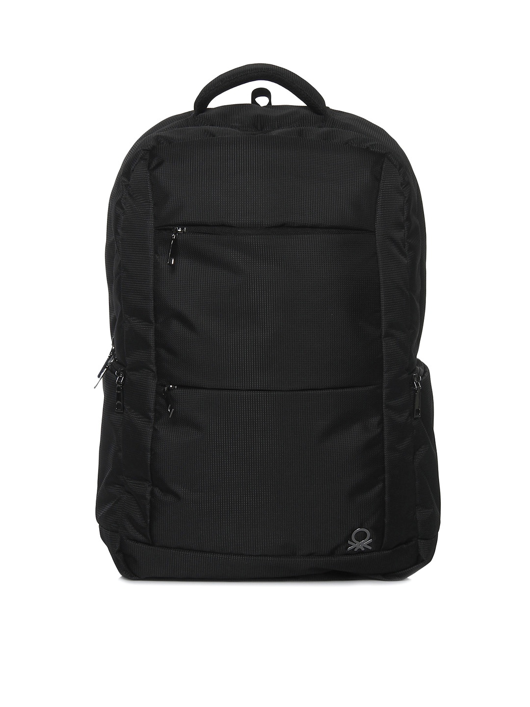 

United Colors of Benetton Unisex Black Solid Backpack