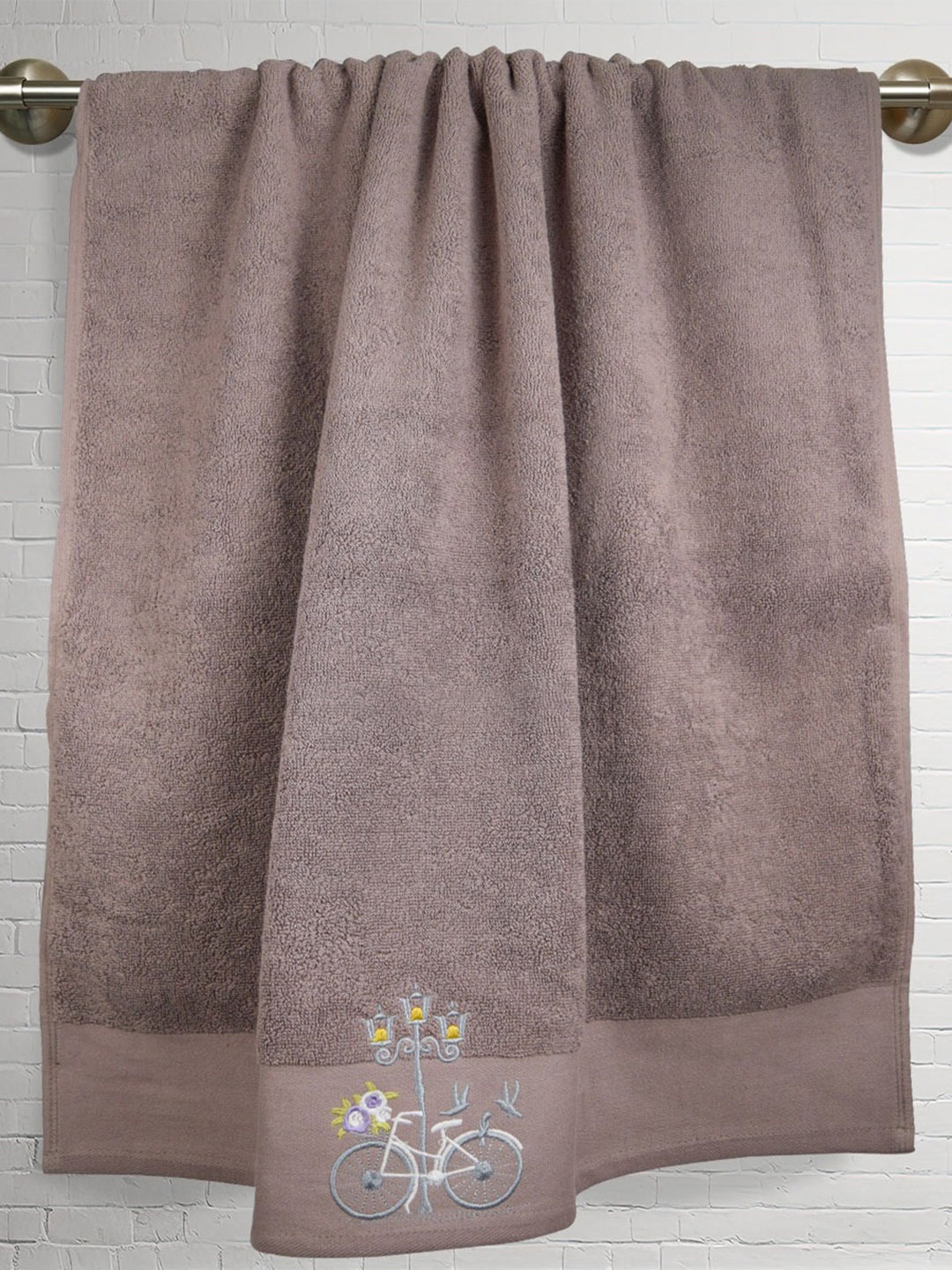 

RANGOLI Grey Melange 540 GSM Pure Cotton Soft Bath Towels