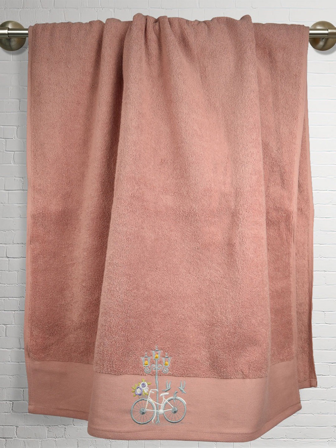 

RANGOLI Peach-Colored 540 Pure Cotton Soft Bath Towels