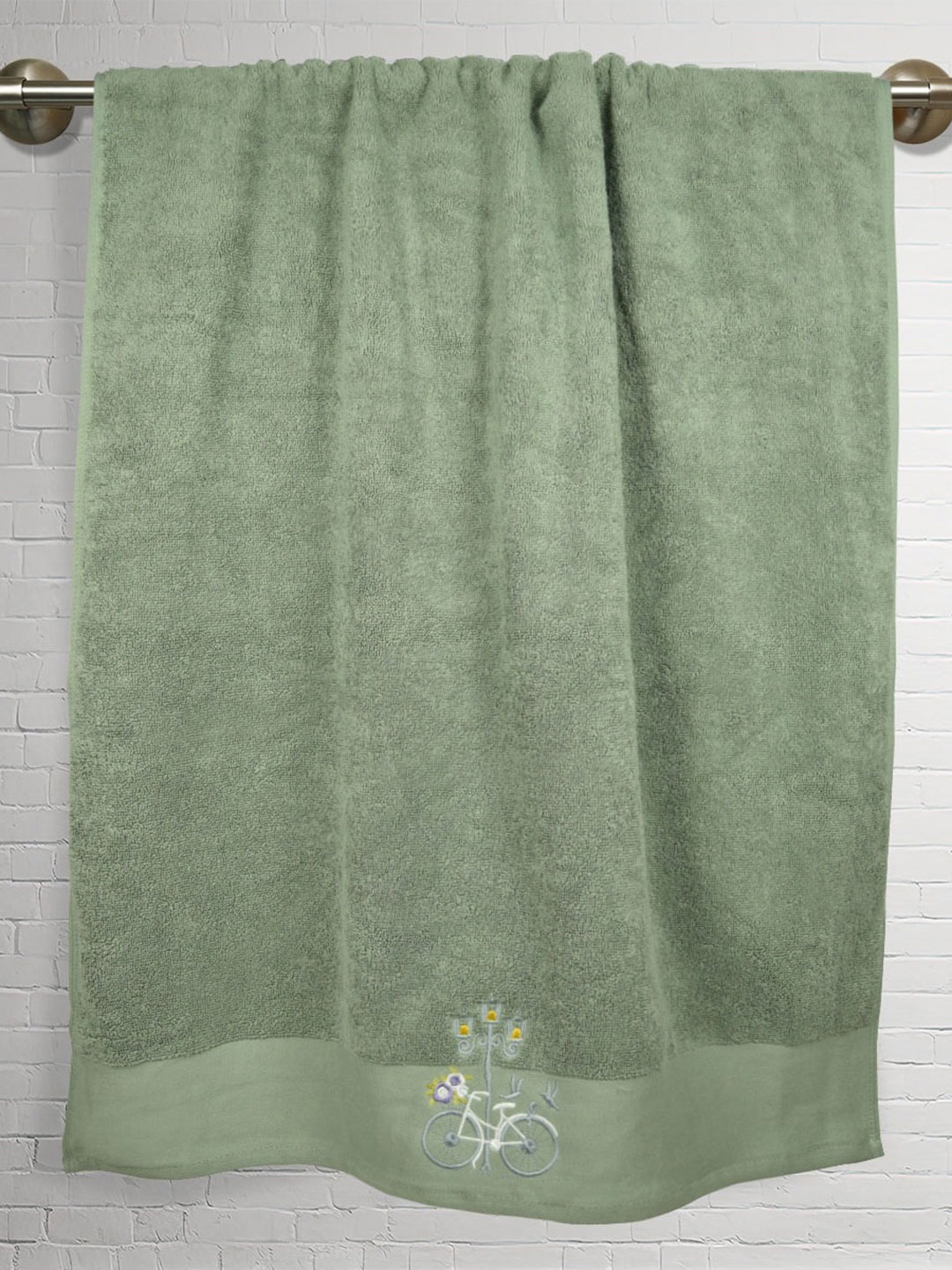 

RANGOLI Green 540 GSM Pure Cotton Soft Bath Towels