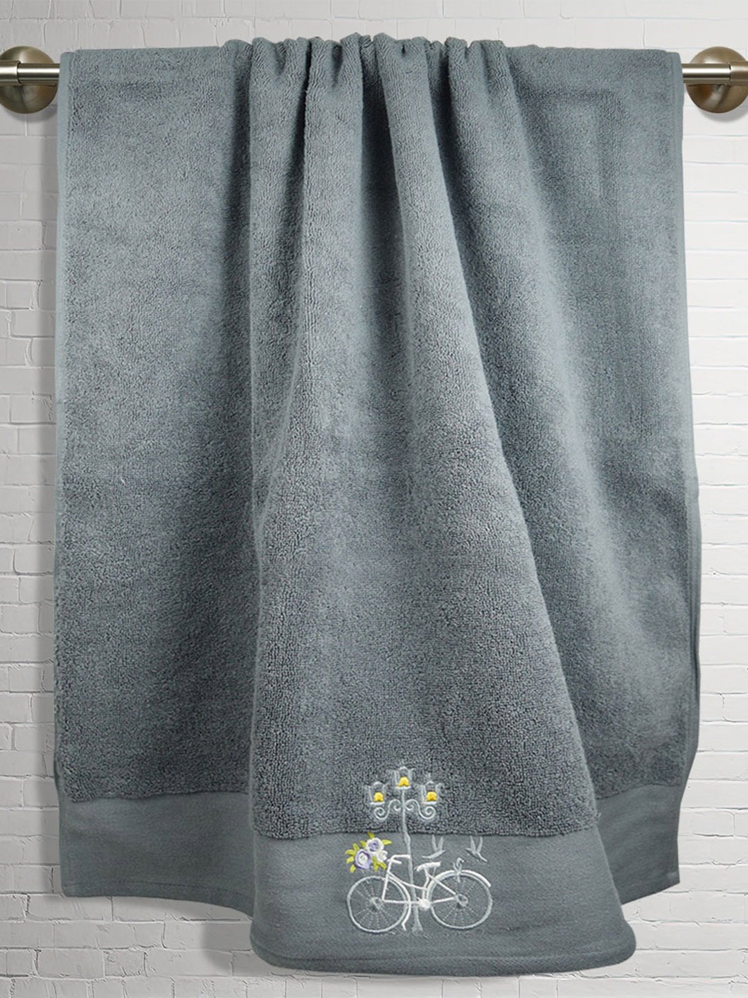 

RANGOLI Grey 540 GSM Pure Cotton Soft Bath Towels