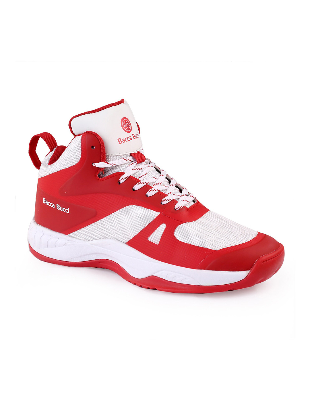 

bacca bucci Men Slamdunk Mid-Top Basketball Shoes, Red