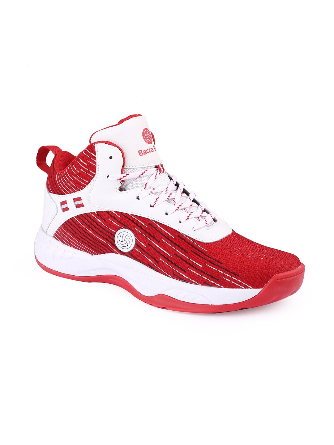 

bacca bucci Men Weave X Mid-Top Basketball Shoes, Red