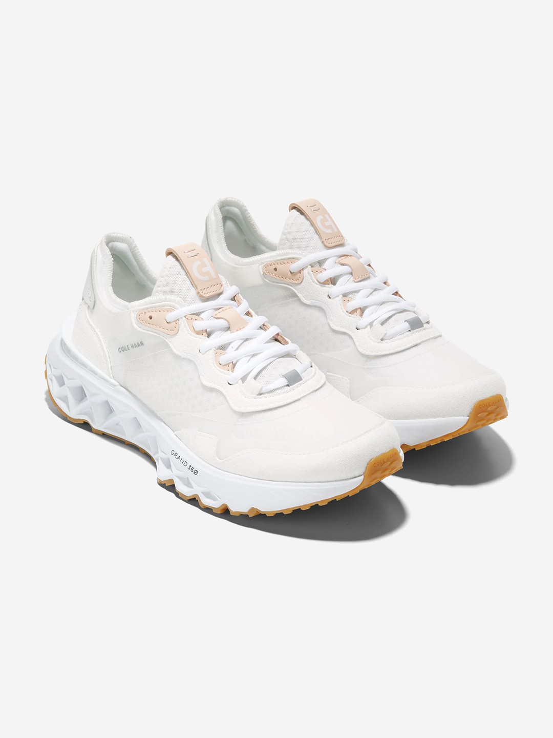 

Cole Haan Men Lace-Up Textile Running Shoes, White