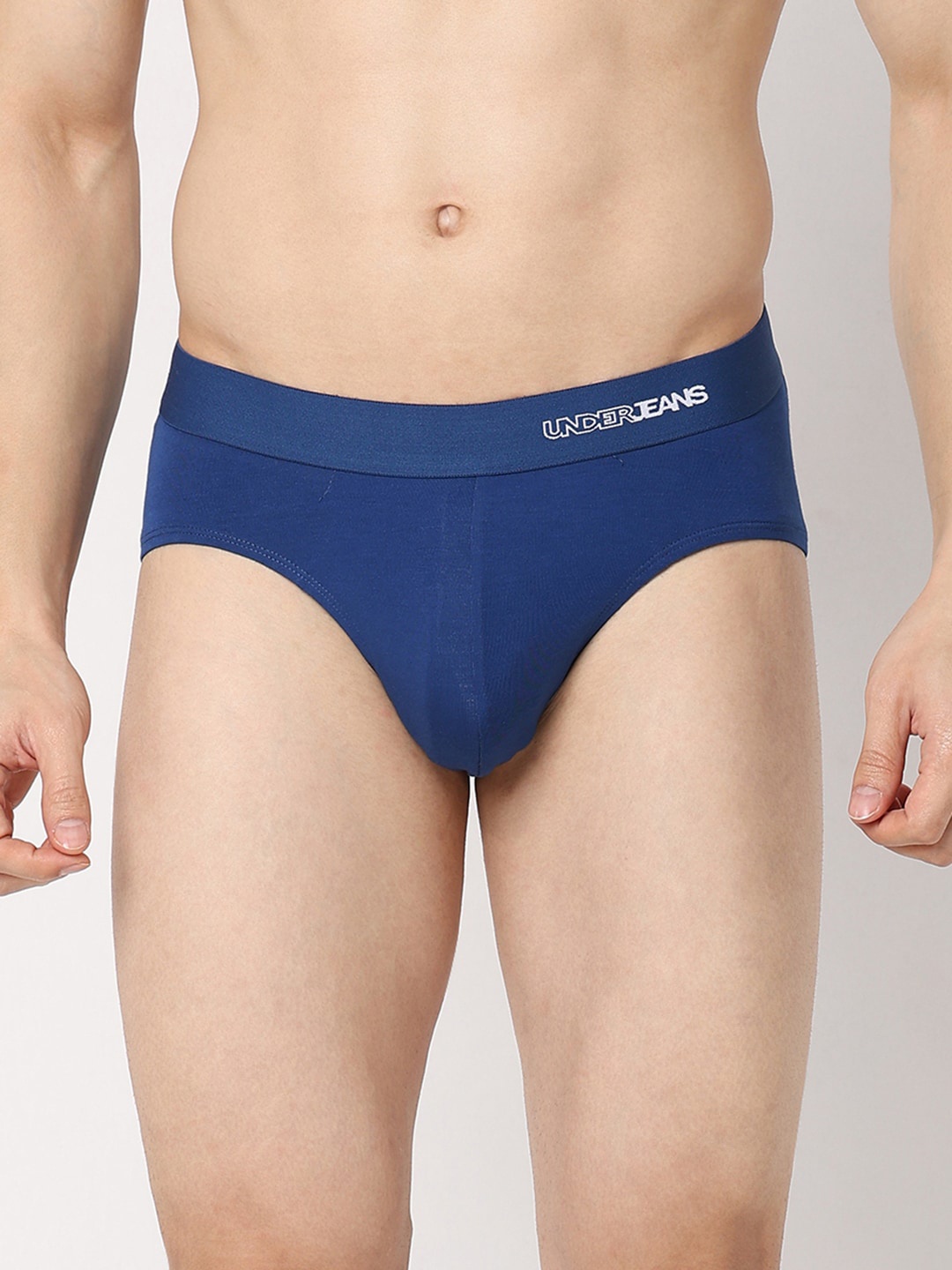 

UnderJeans by Spykar Mid-Rise Basic Briefs UJNPBS043DKBLUE, Navy blue