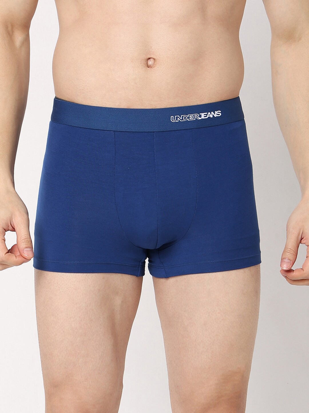 

UnderJeans by Spykar Mid Rise Trunks UJNPTS044DKBLUE, Blue