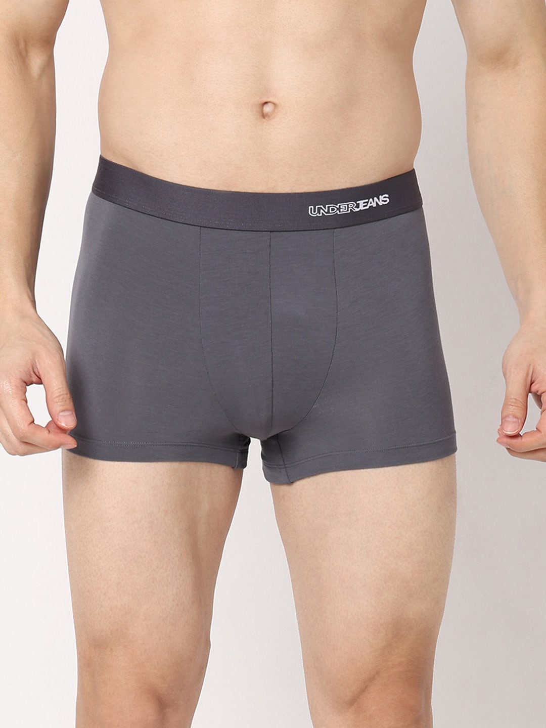 

UnderJeans by Spykar Mid Rise Trunks UJNPTS044MIDGREY, Grey