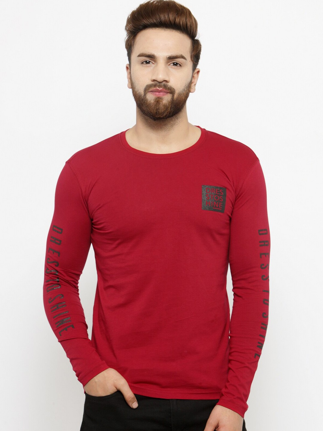 

AUSK Typography Printed T-shirt, Red
