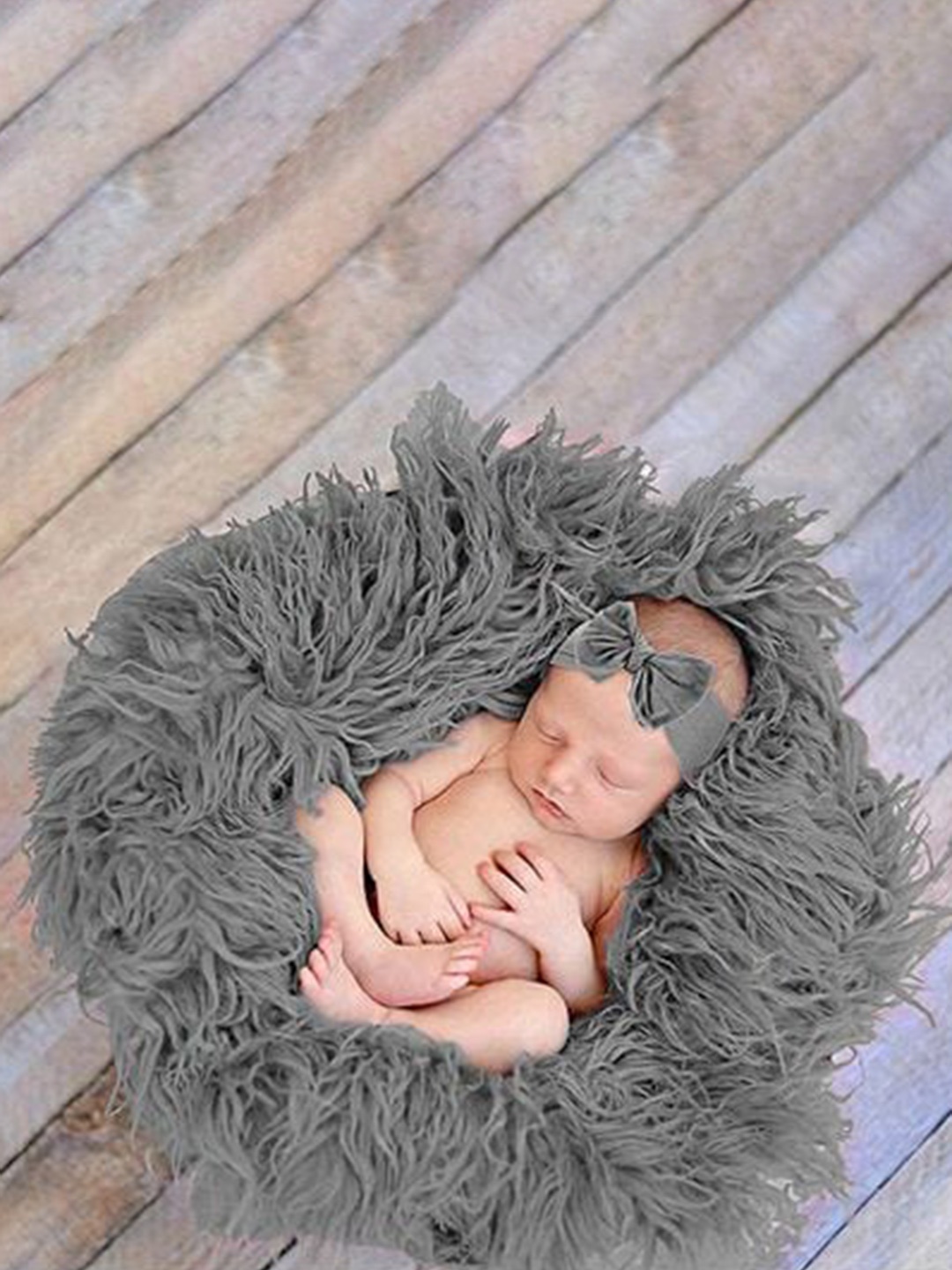 

Babymoon Infant Kids Pack Of 3 Photoshoot Props, Grey