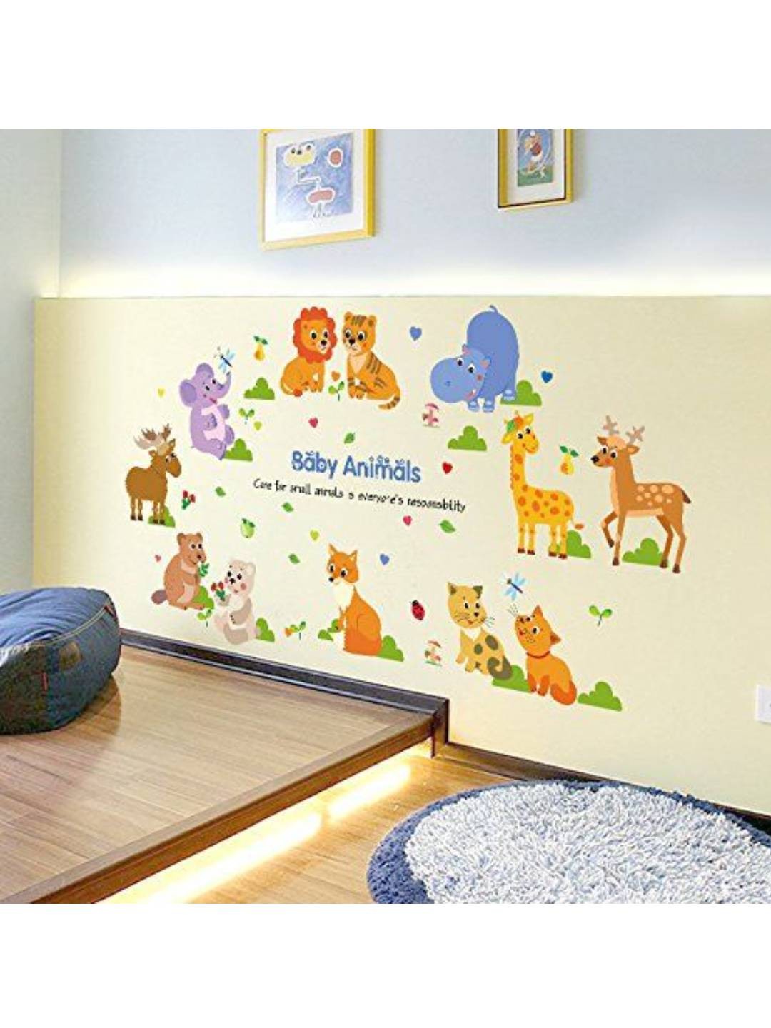 

Jaamso Royals Yellow & Brown Baby Animals Printed Self-Adhesive Wall Sticker