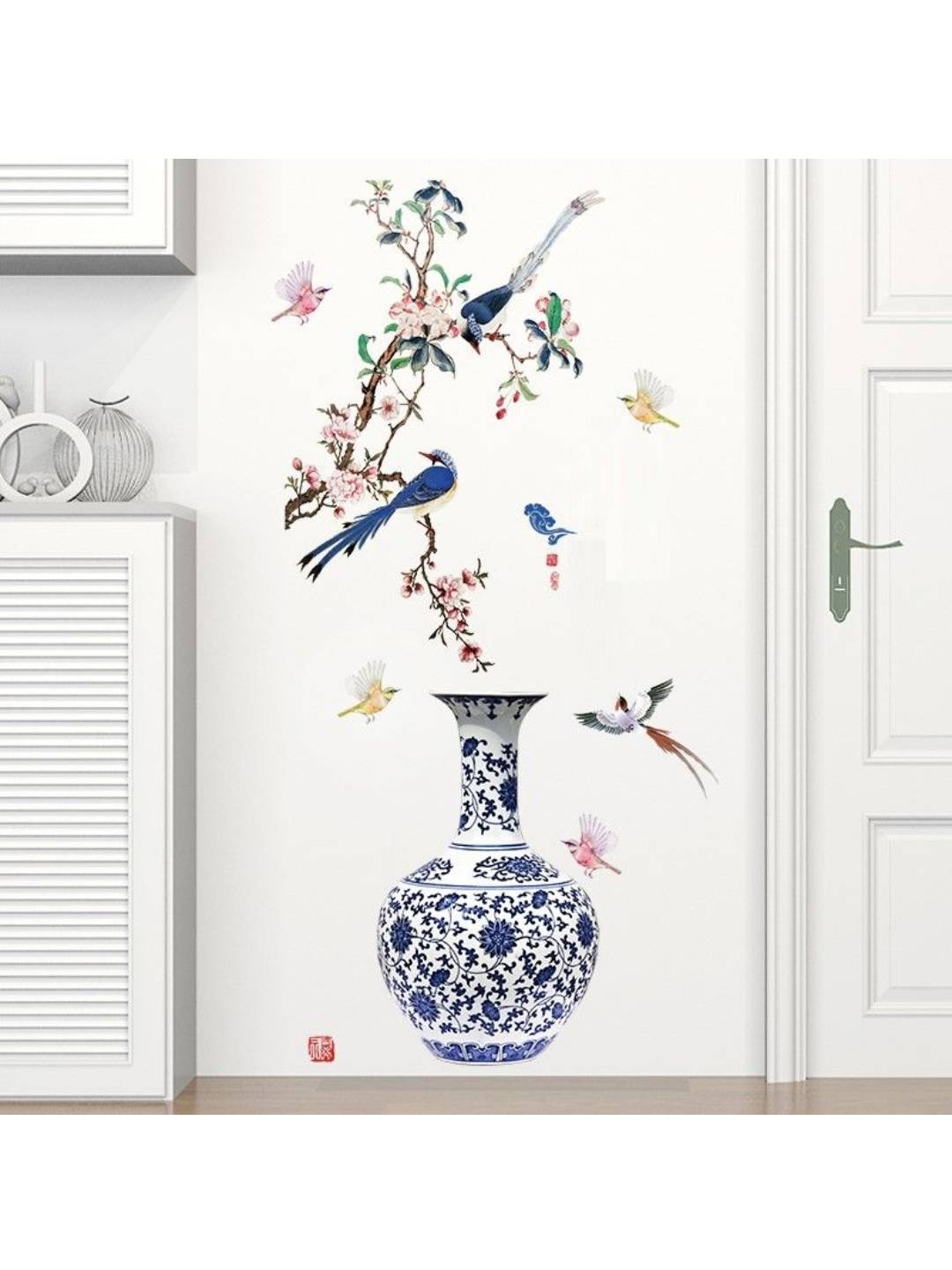 

Jaamso Royals Green Flower Pot Printed Self-Adhesive Wall Sticker