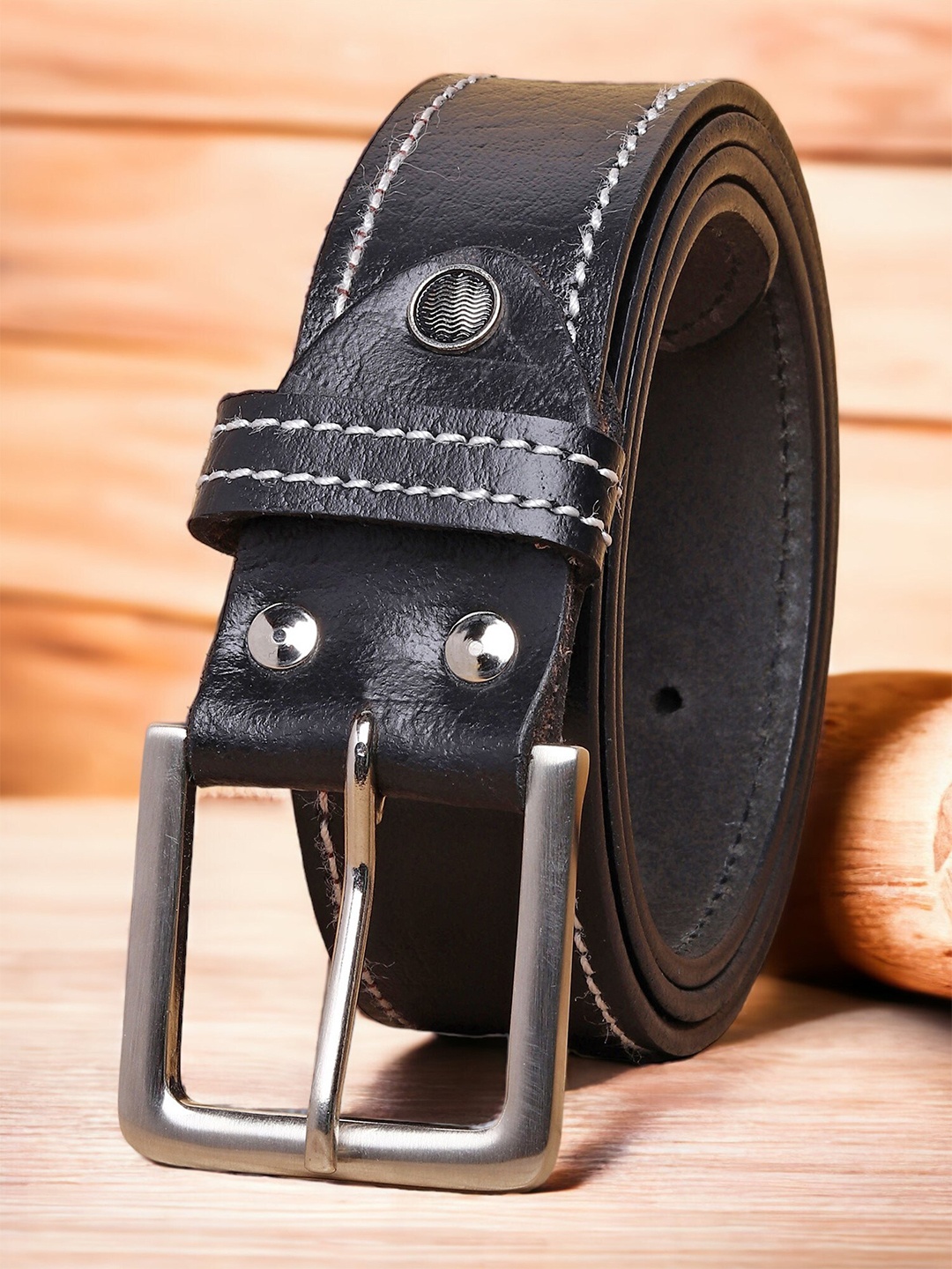 

Roadster Men Genuine Leather Formal Belt, Black