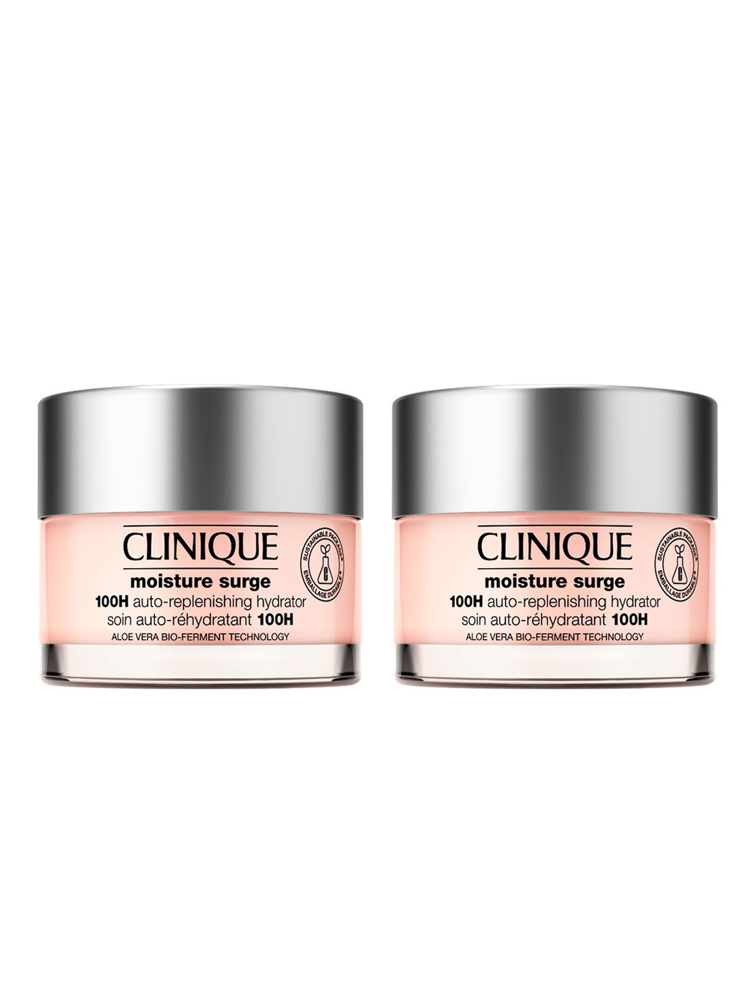 

Clinique Set of 2 Moisture Surge 100H Auto-Replenishing Hydrator Moisturiser - 50 ml Each, Peach