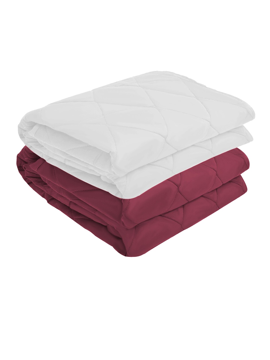 

Adbeni Kids White & Maroon 2 Piees 210 GSM Waterproof Mattress Protector