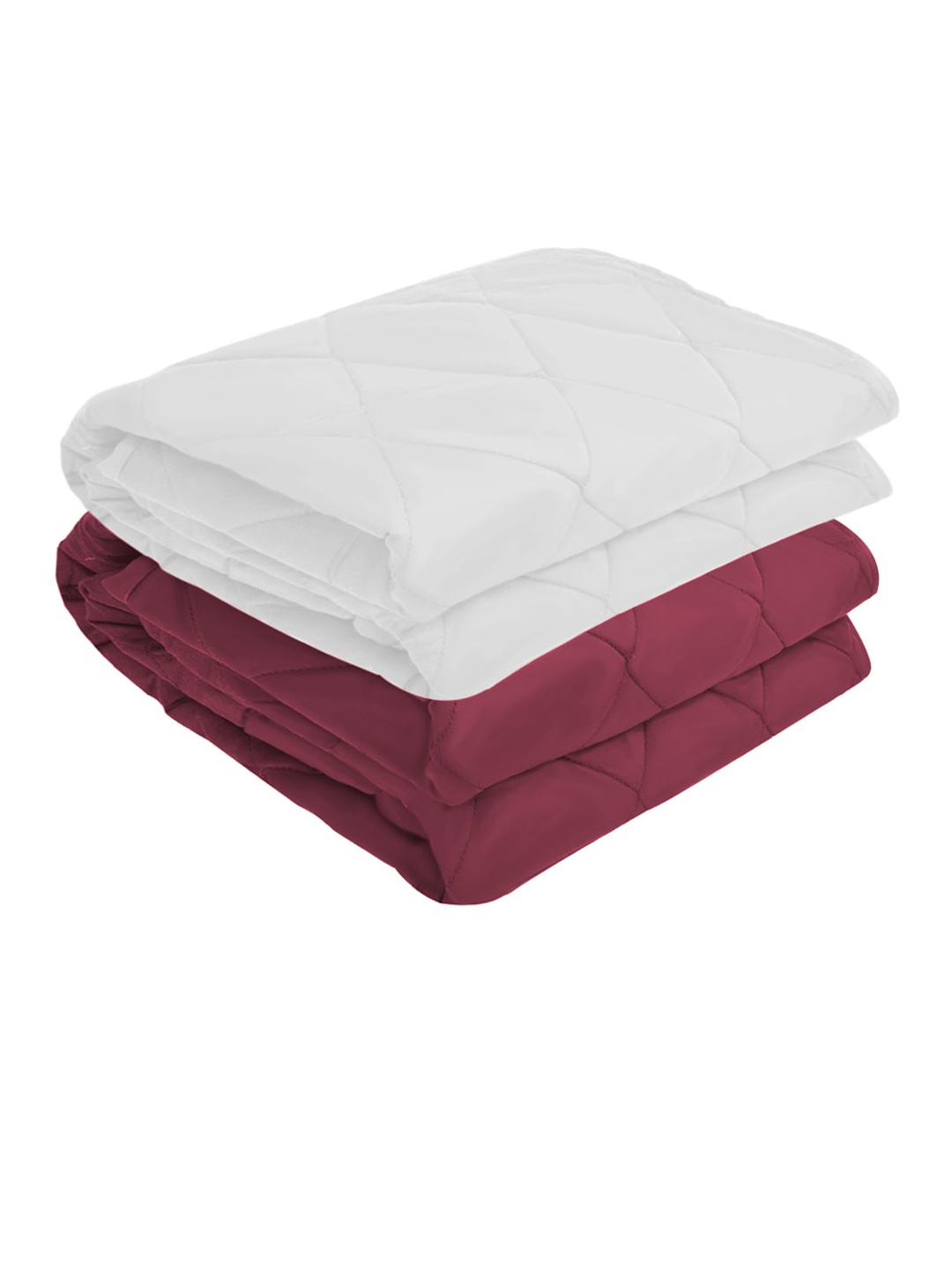 

Adbeni Kids 2 Pcs White & Maroon 210 GSM Waterproof Large Mattress Protectors