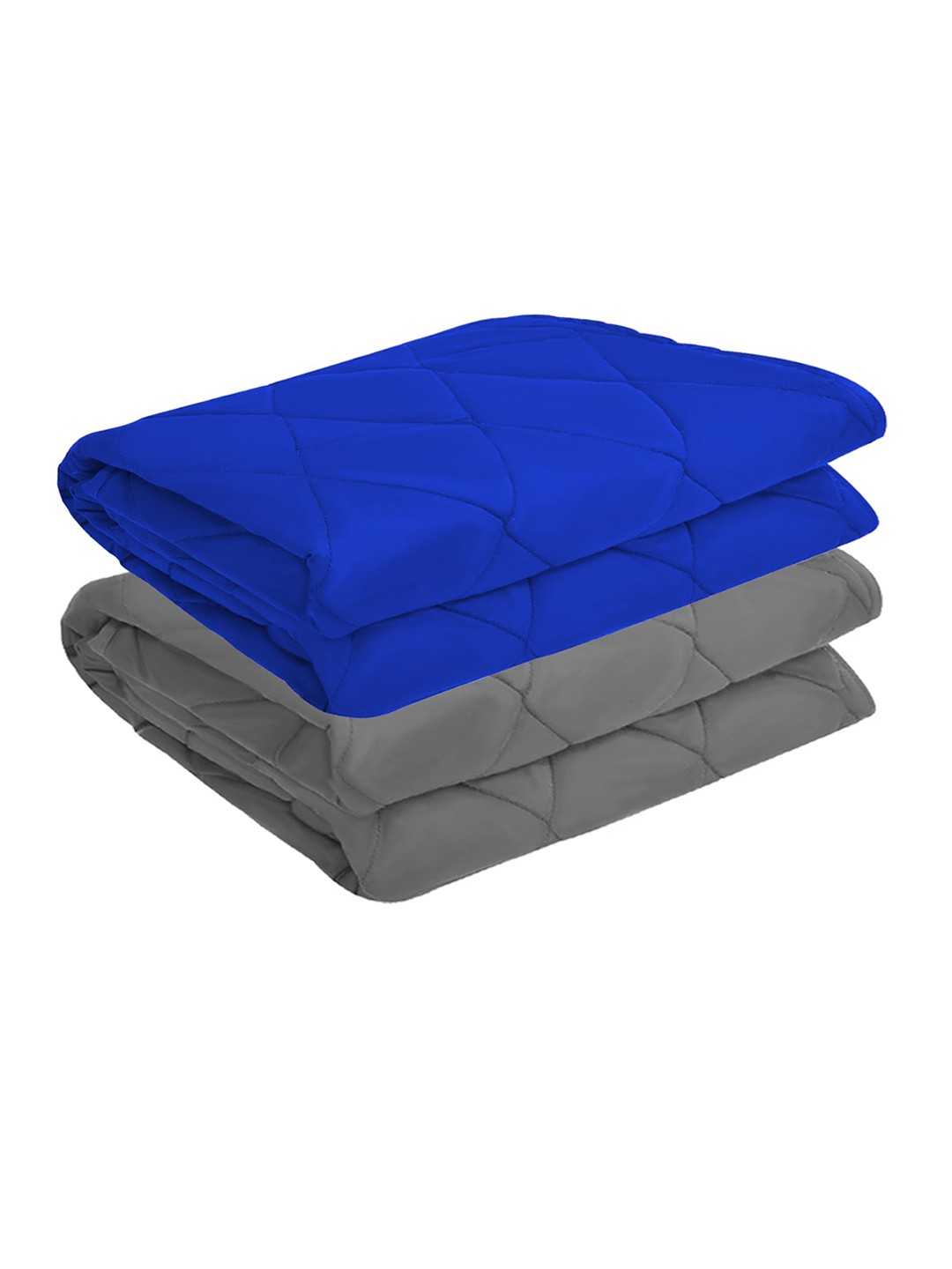 

Adbeni Kids Blue & Grey 2 Pieces Quilted 210 GSM Waterproof Medium Mattress Protector