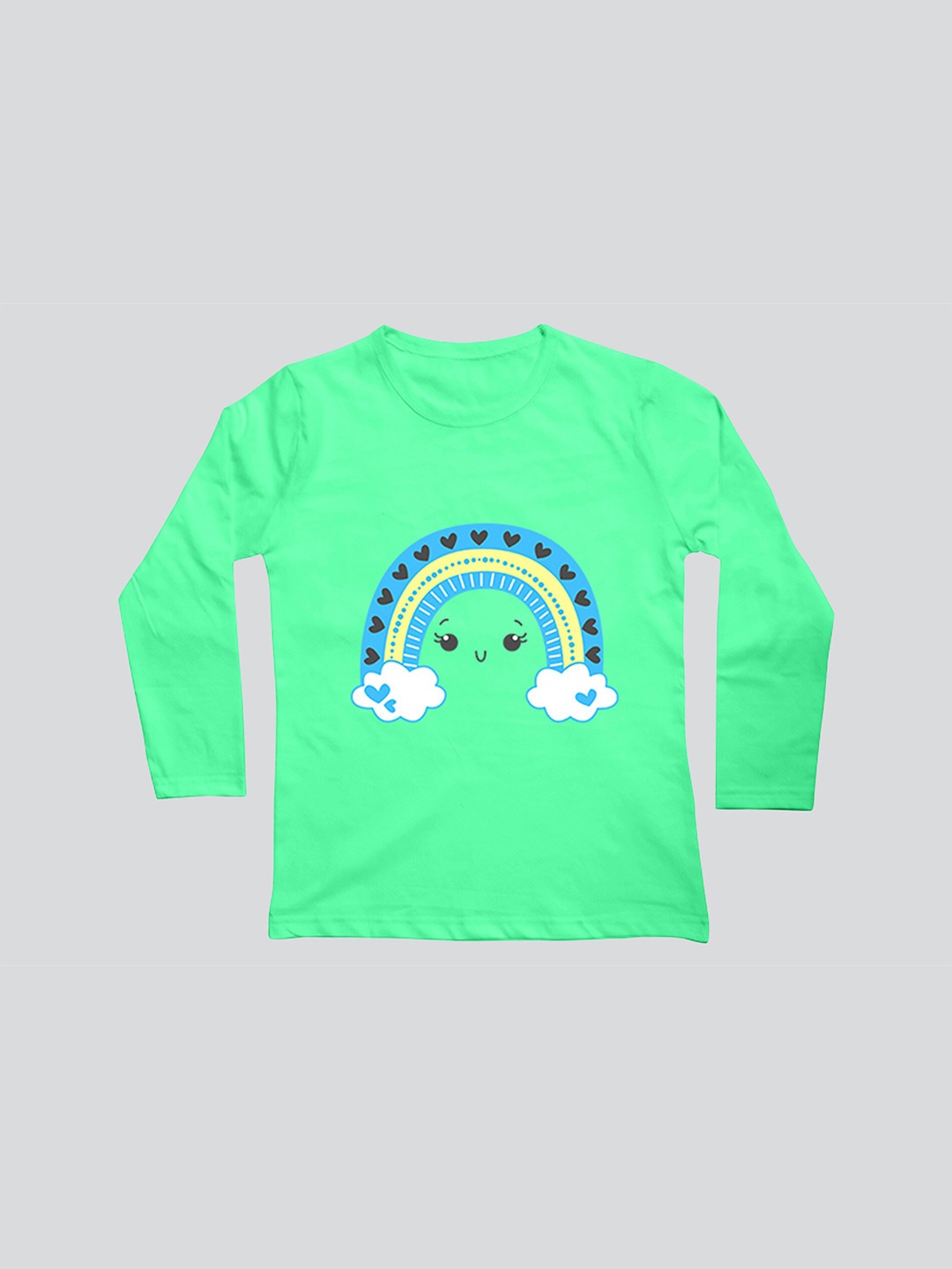 

Mojua Girls Bio Finish Graphic Printed Cotton T-Shirt, Lime green