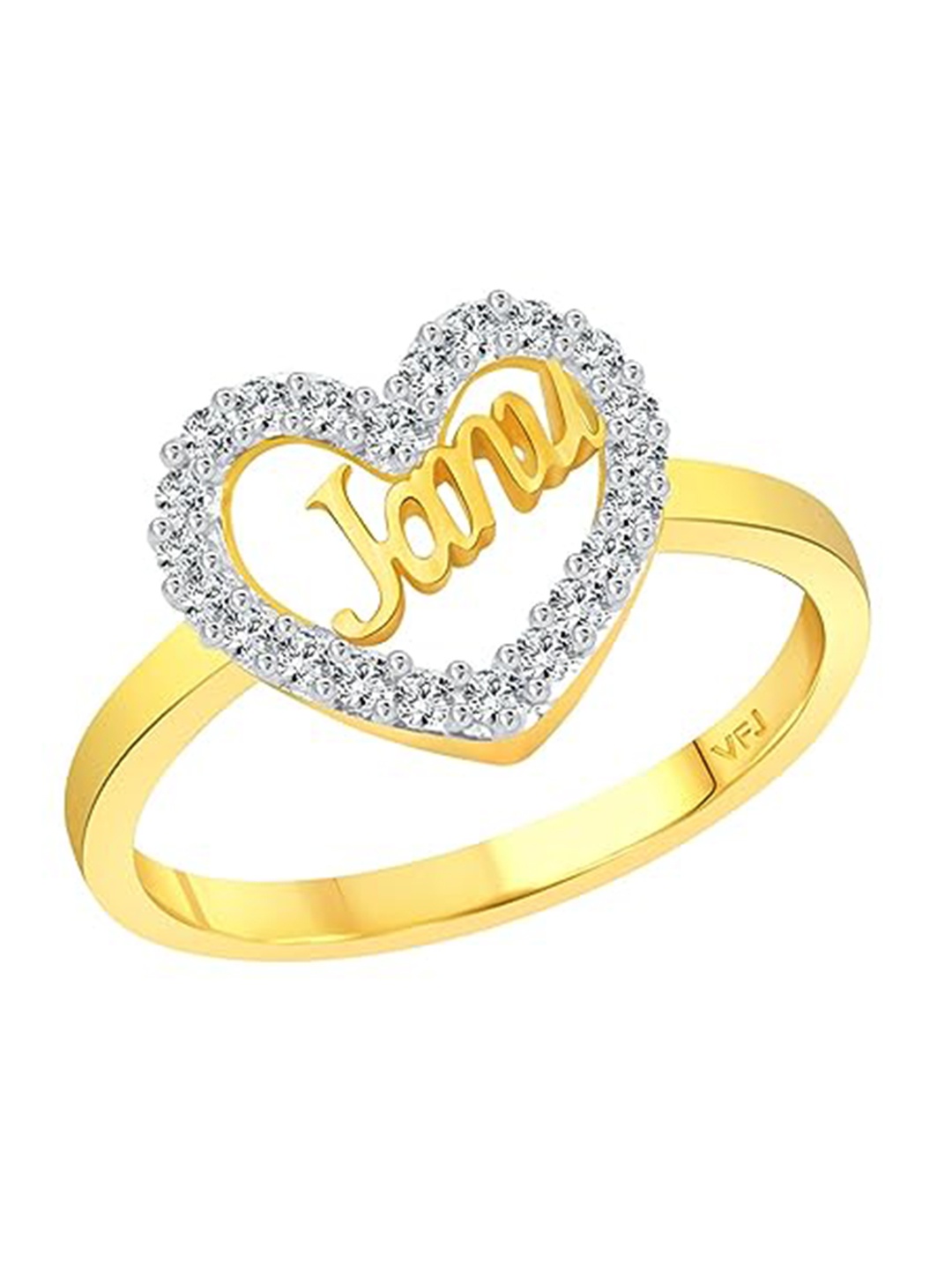 

Vighnaharta Gold-Plated CZ-Studded Finger Ring