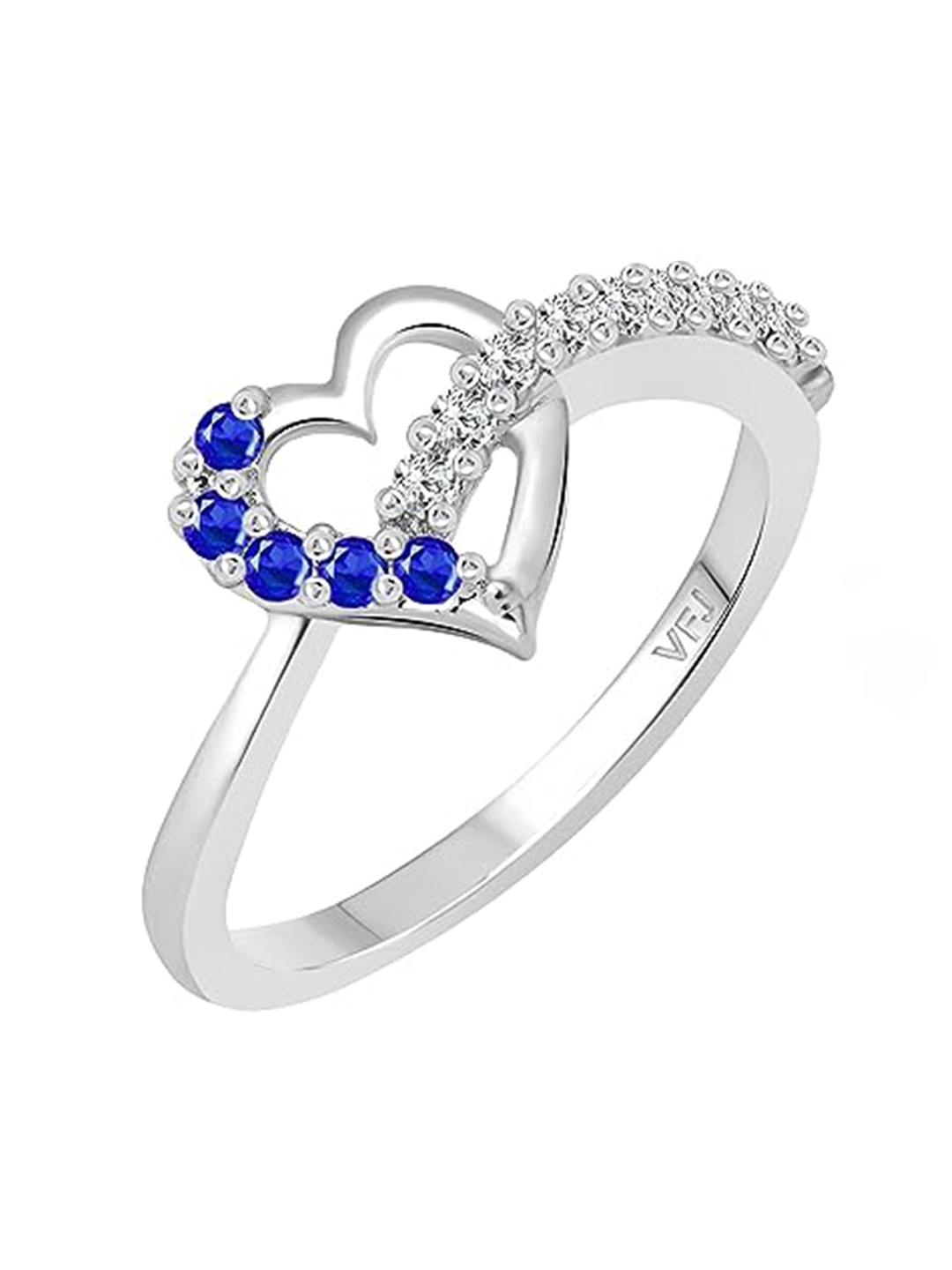 

Vighnaharta Rhodium-plated Cubic Zirconia Studded Finger Ring, Silver