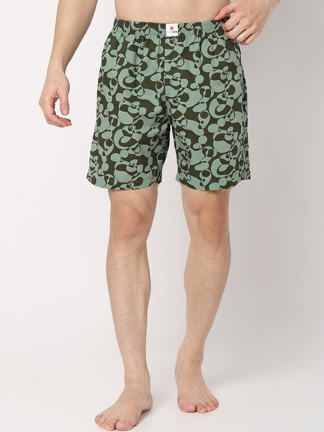 

UnderJeans by Spykar Abstract Printed Boxers UJNPBX0059040A, Green