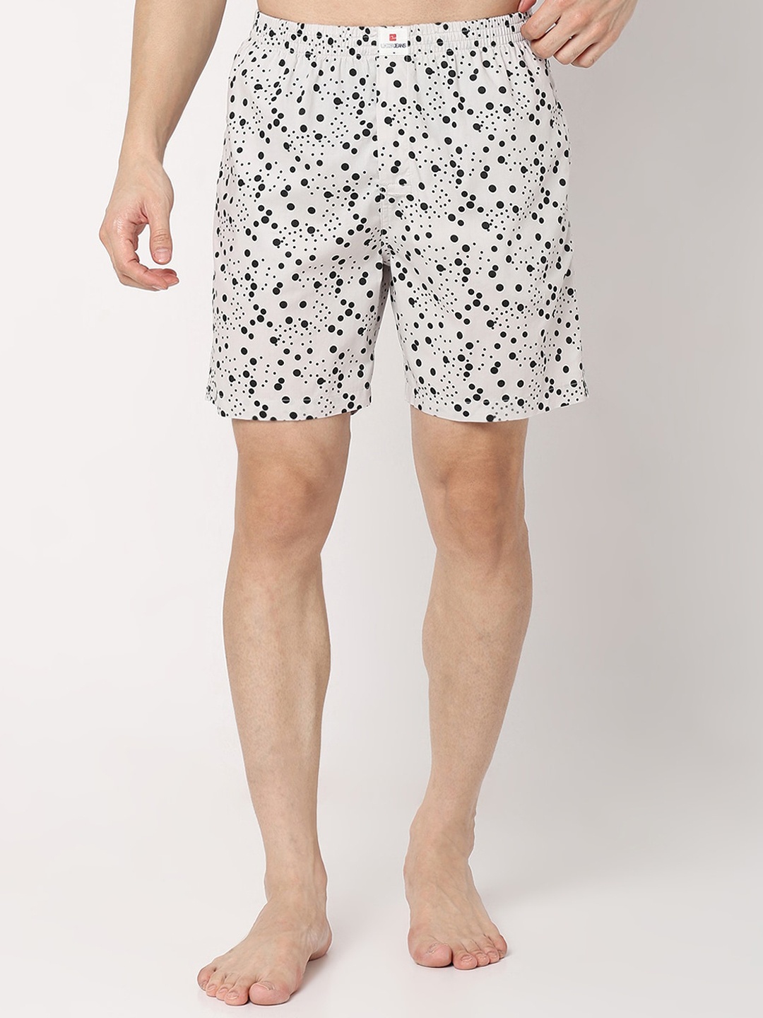 

UnderJeans by Spykar Polka Dot Printed Boxers UJNPBX0059048, White