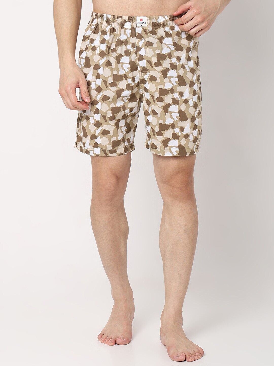 

UnderJeans by Spykar Abstract Printed Boxers UJNPBX0059055, Beige