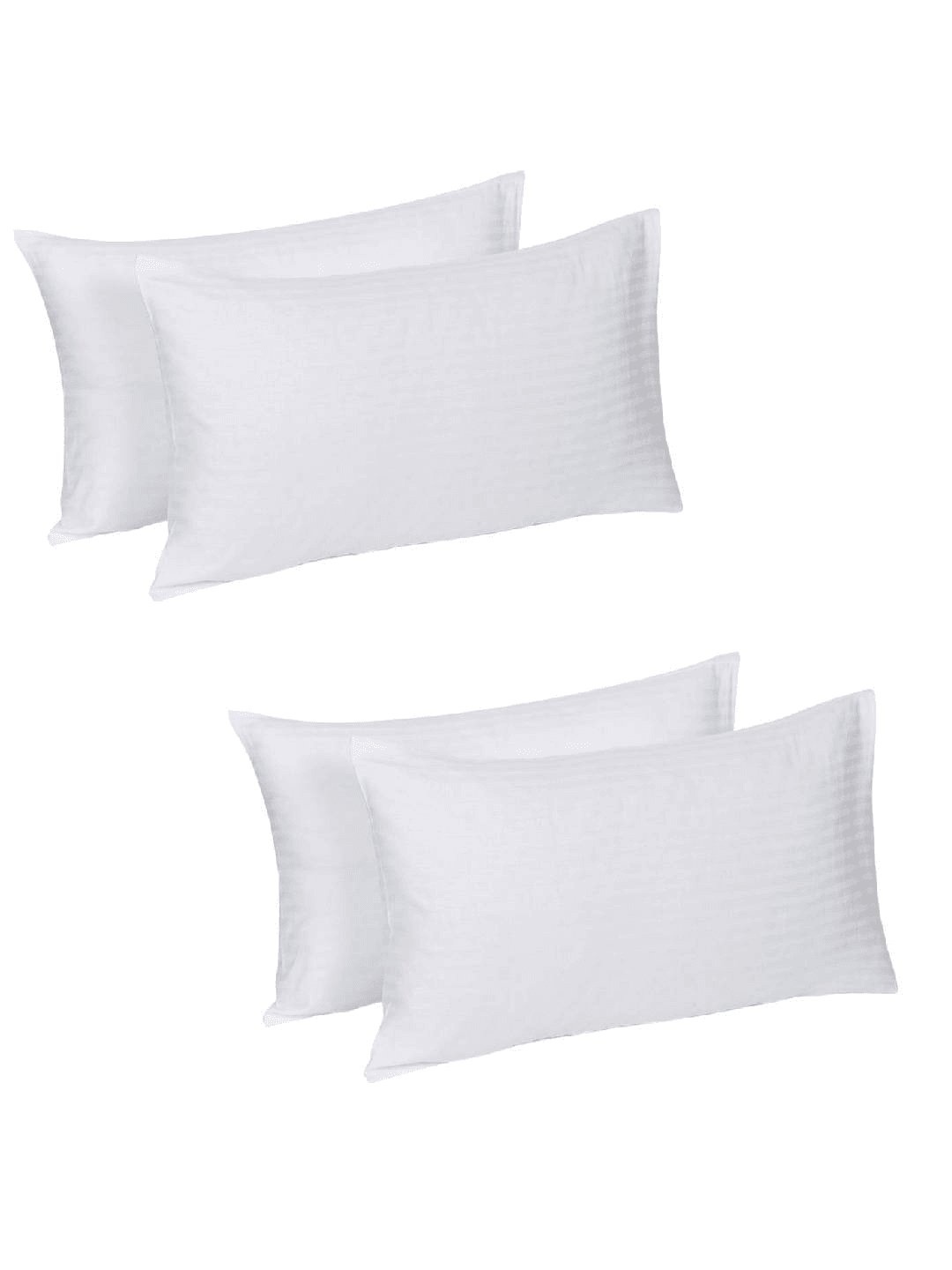 

Naksh White 4-Pieces Striped 210 TC Cotton Pillow Covers