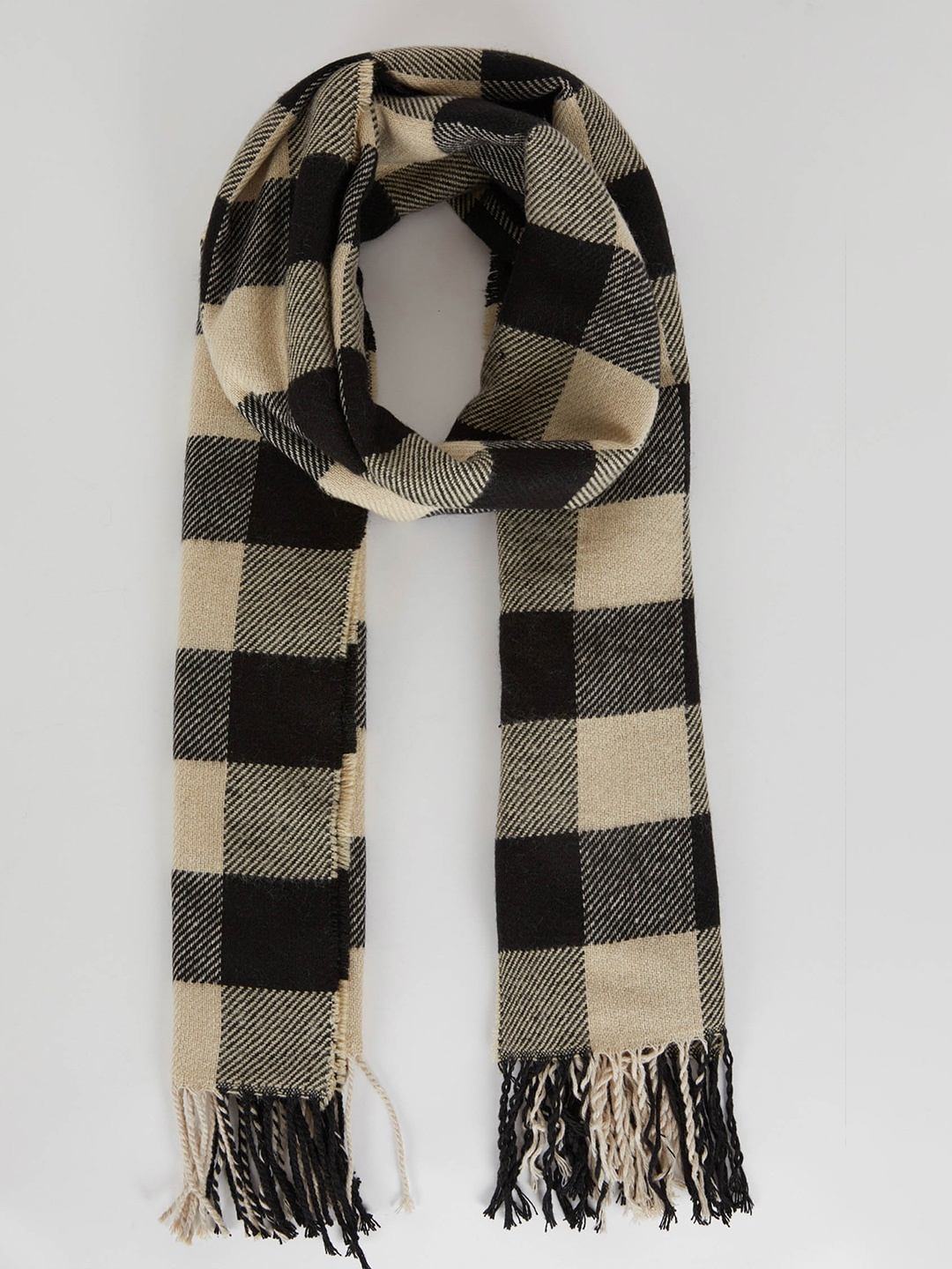 

DeFacto Women Checked Scarf, Black