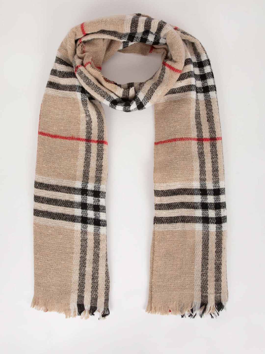 

DeFacto Women Checked Scarf, Beige