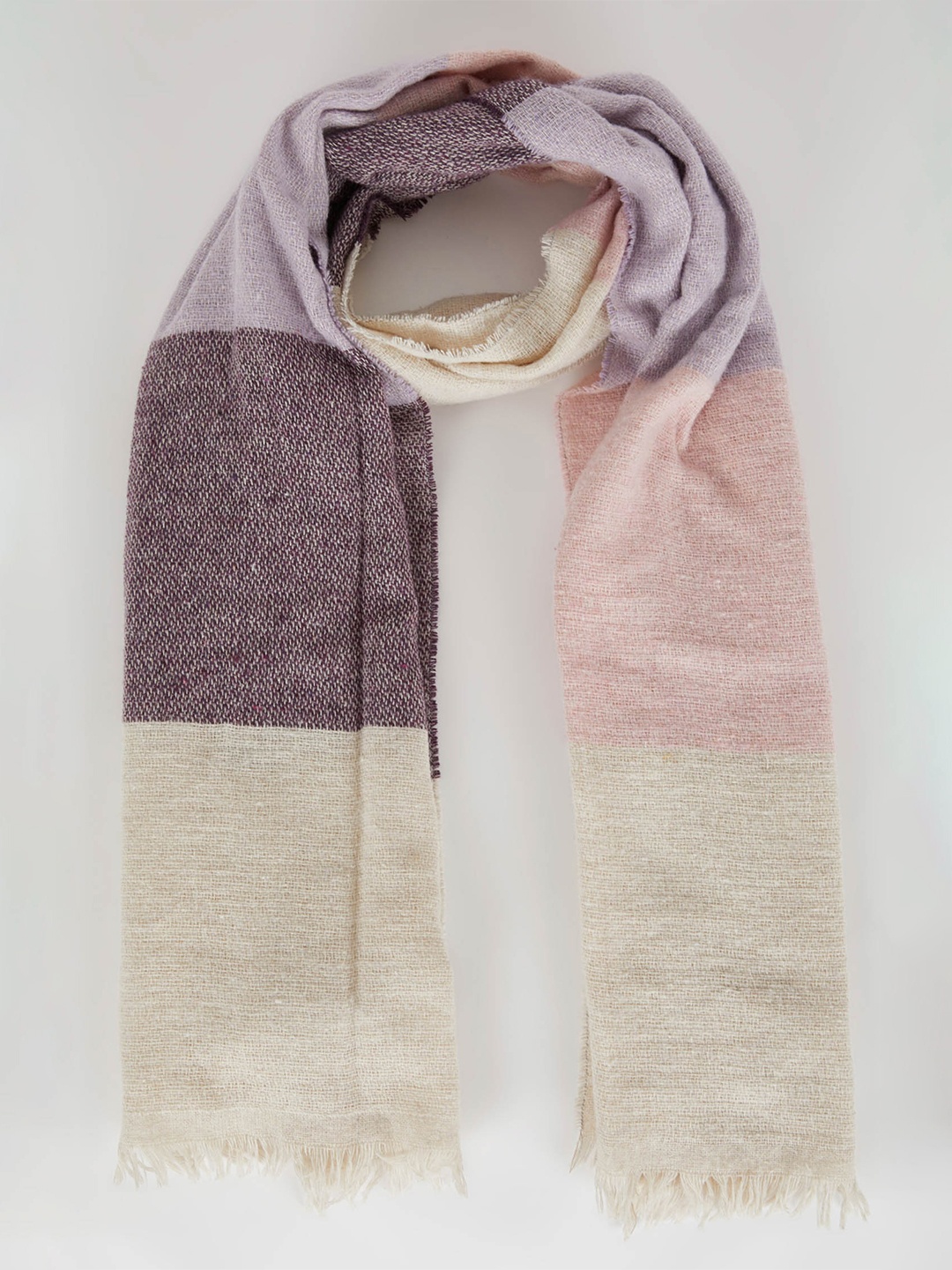 

DeFacto Women Colourblocked Scarf, Cream