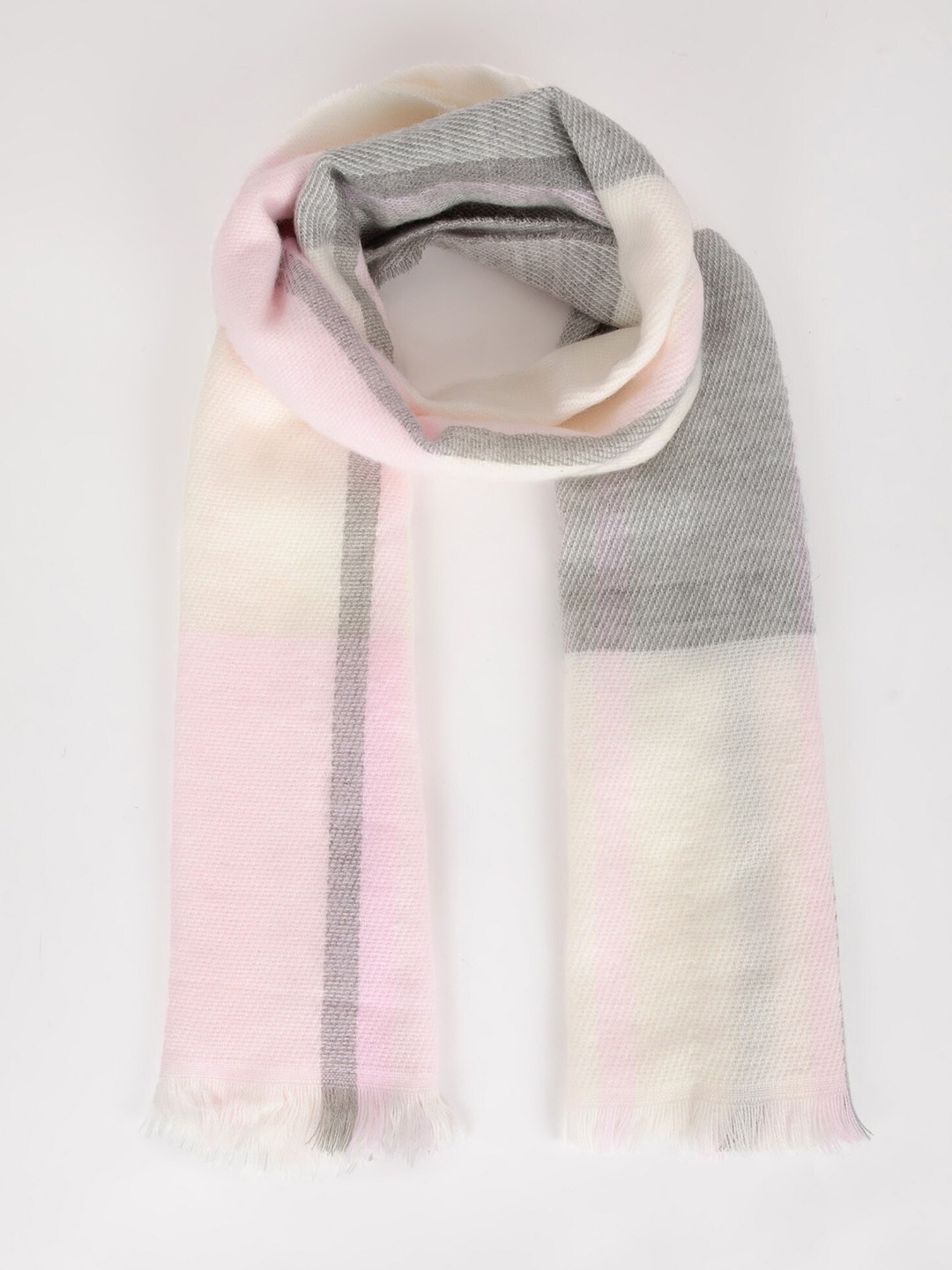 

DeFacto Women Colourblocked Acrylic Scarf, Grey