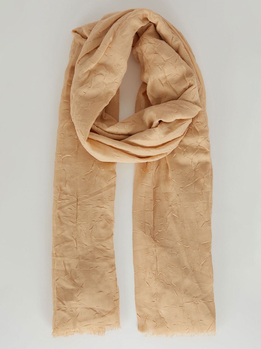 

DeFacto Women Frayed Scarf, Beige