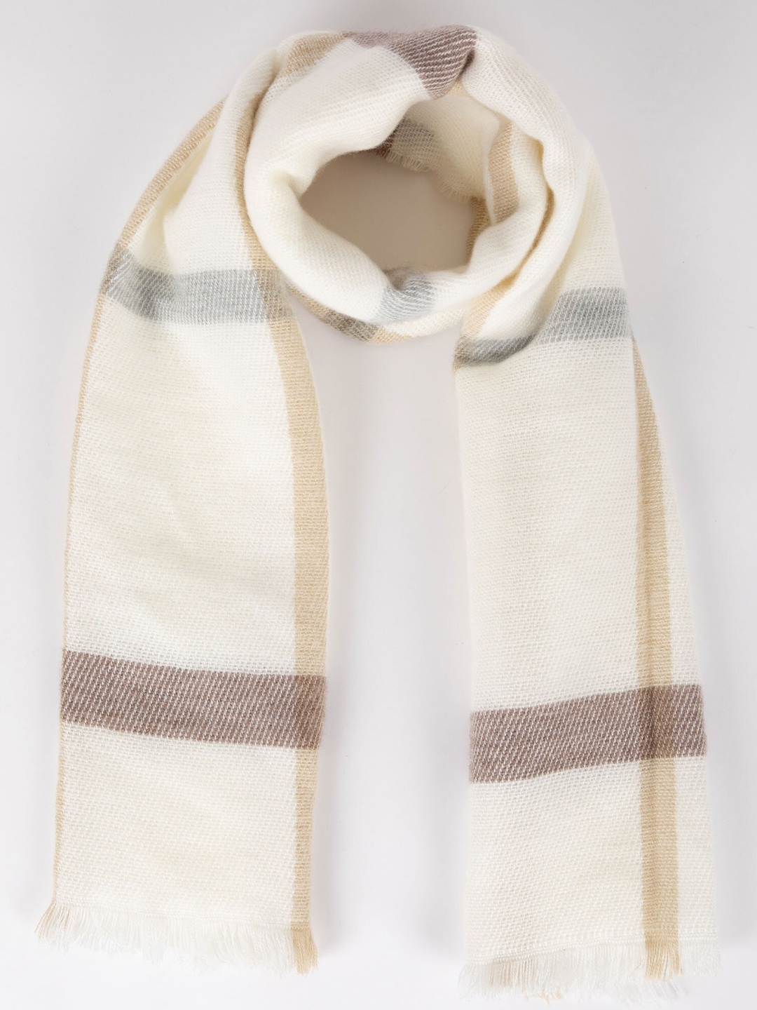 

DeFacto Women Checked Scarf, White