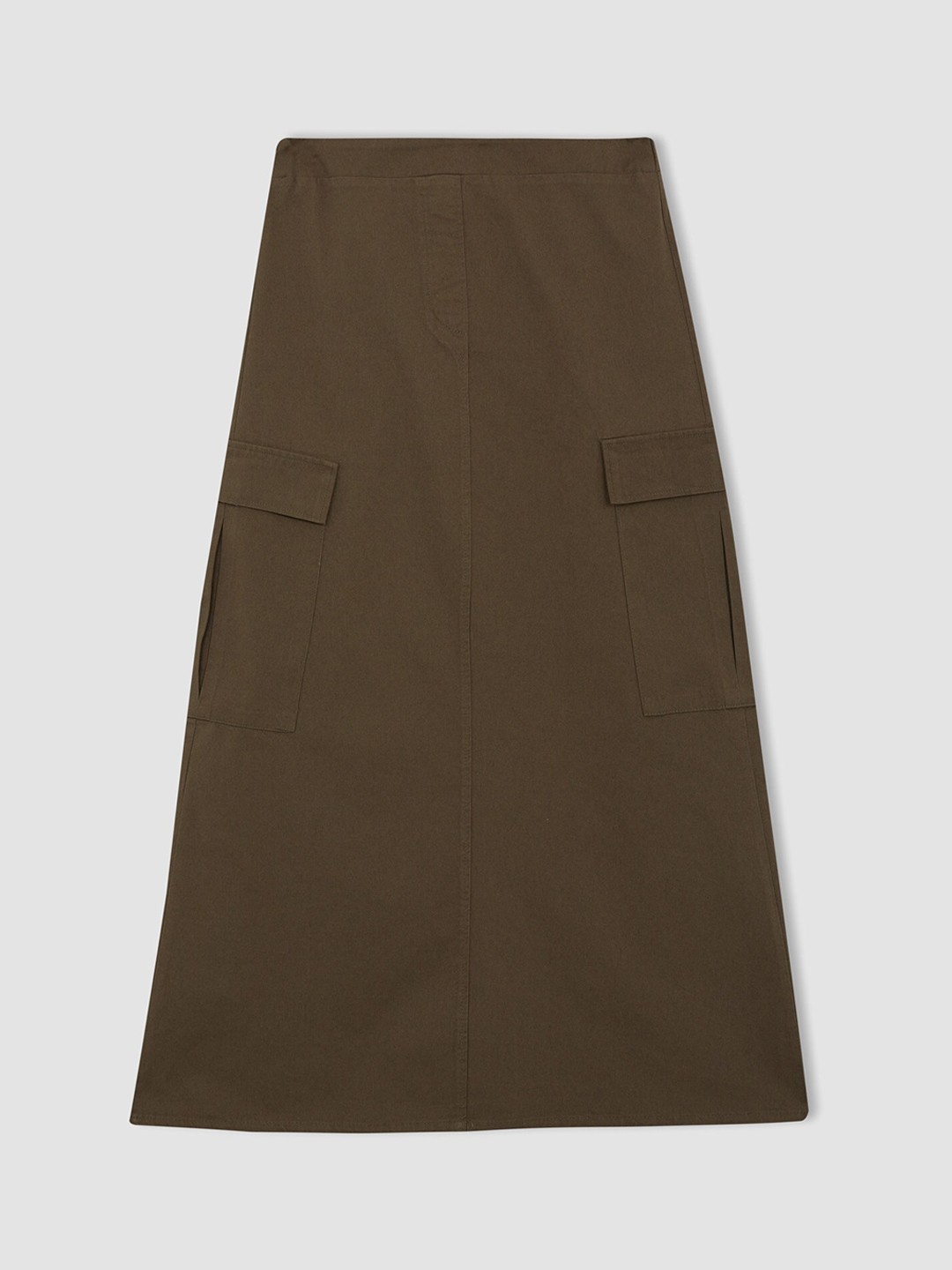 

DeFacto A-Line Pure Cotton Midi Skirt, Green