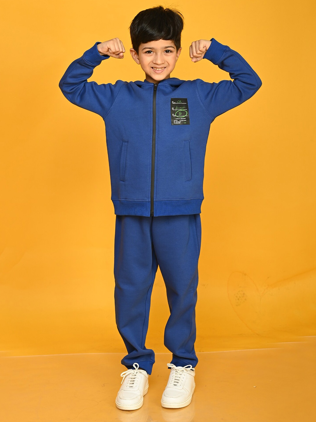 

Anthrilo Boys Hooded Fleece Sweatshirt & Joggers Set, Blue