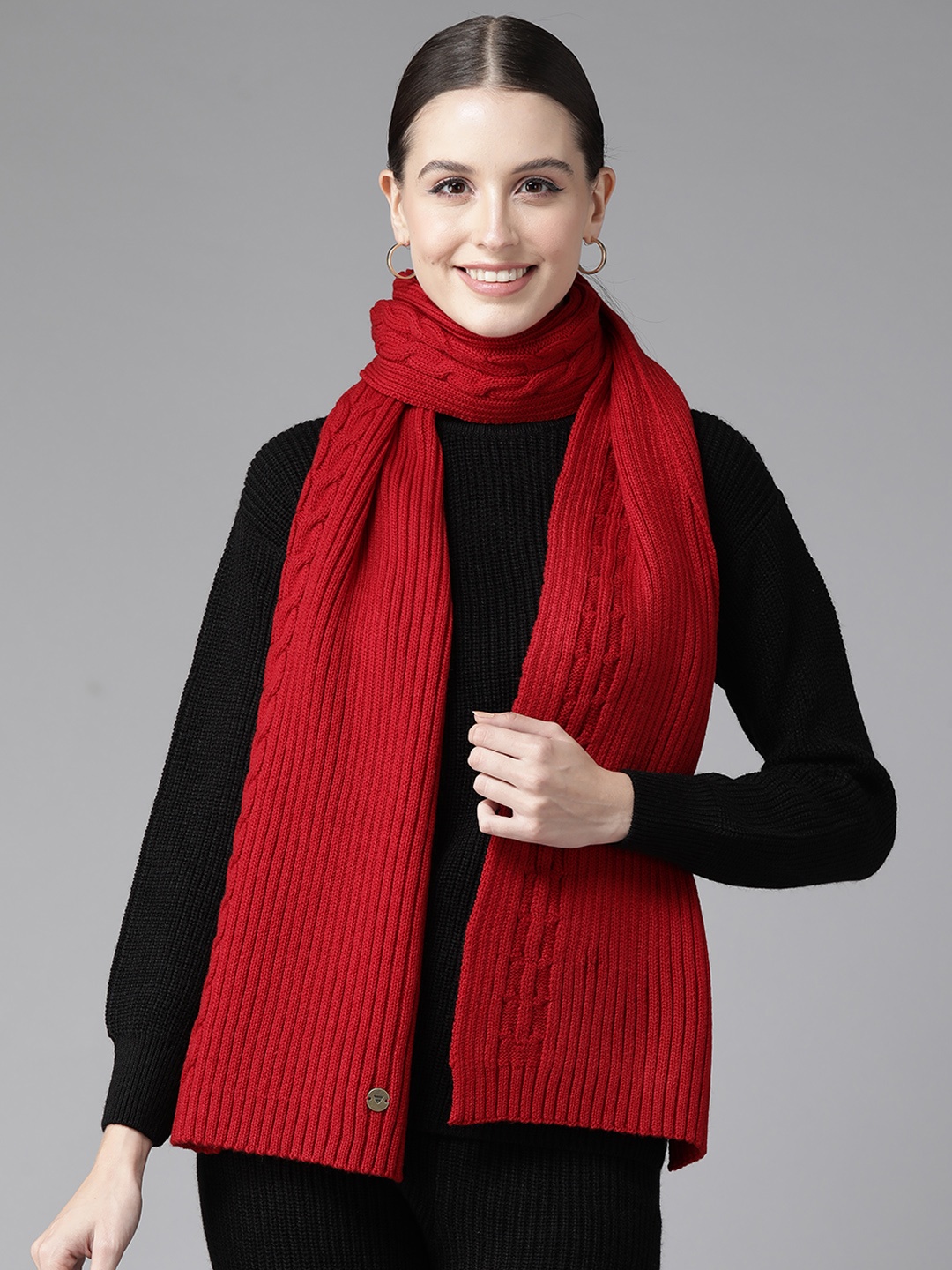 

Cayman Women Striped Stole, Red