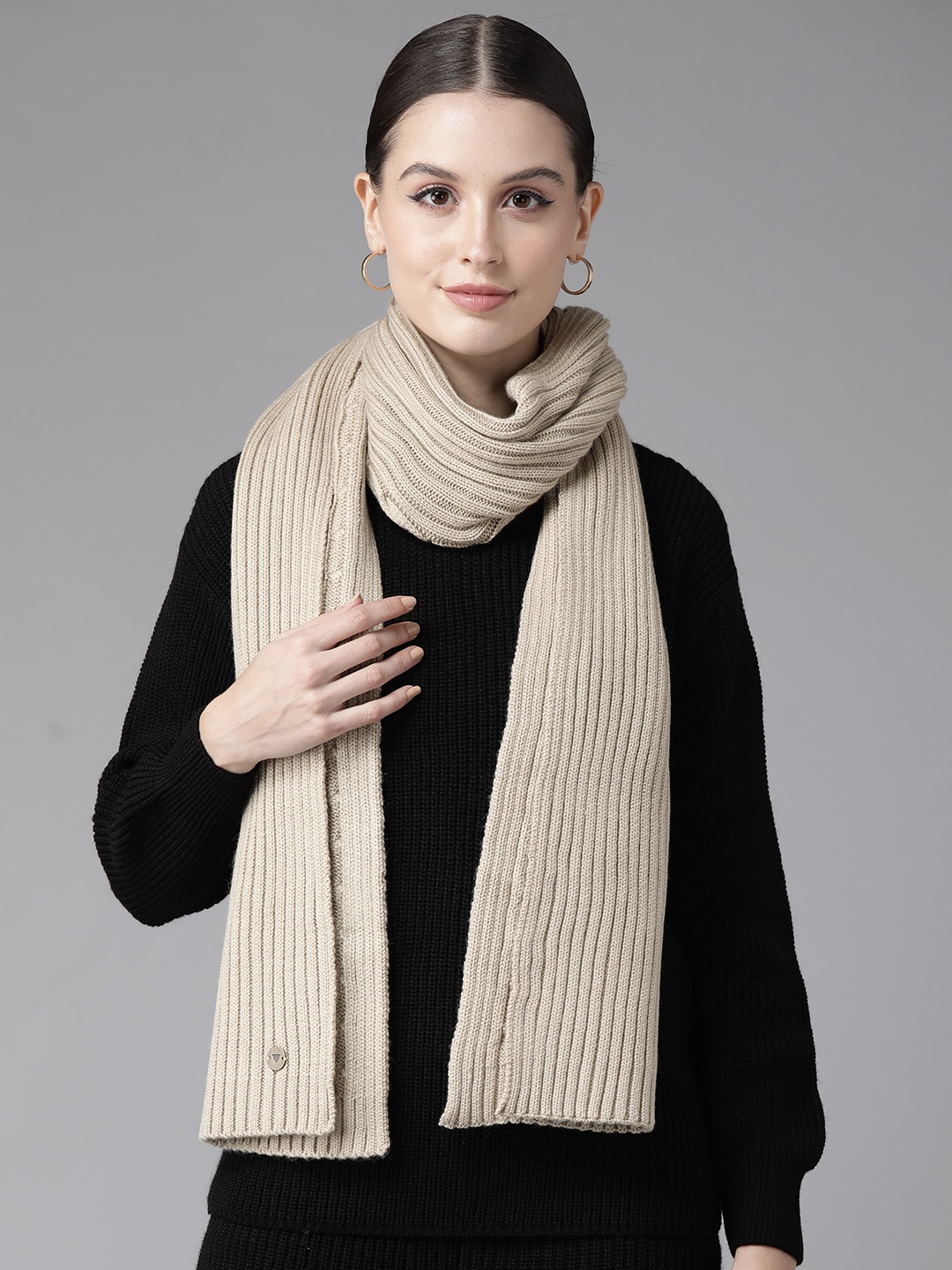 

Cayman Women Striped Stole, Beige