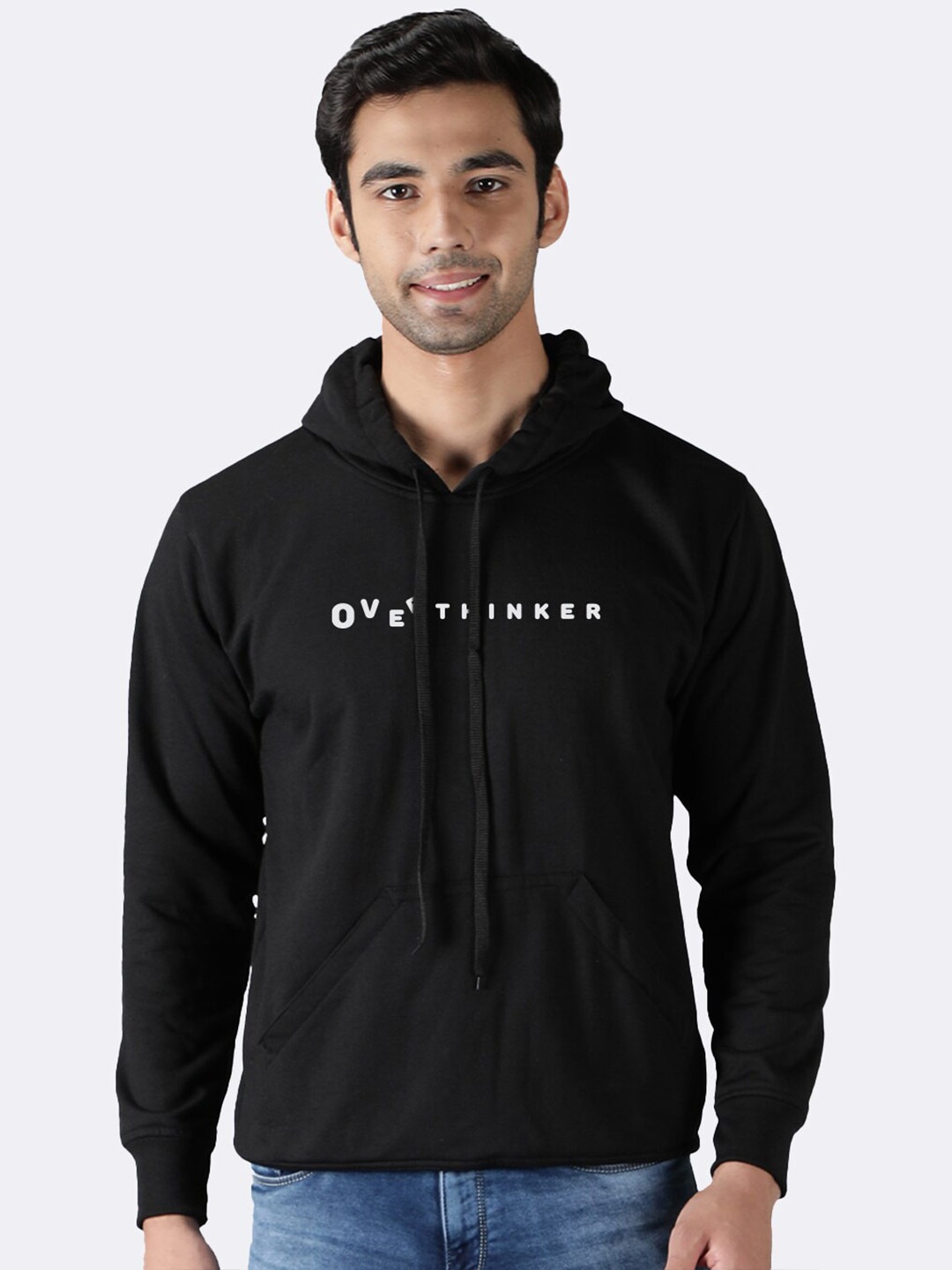 

Mad Over Print Hooded Pullover, Black