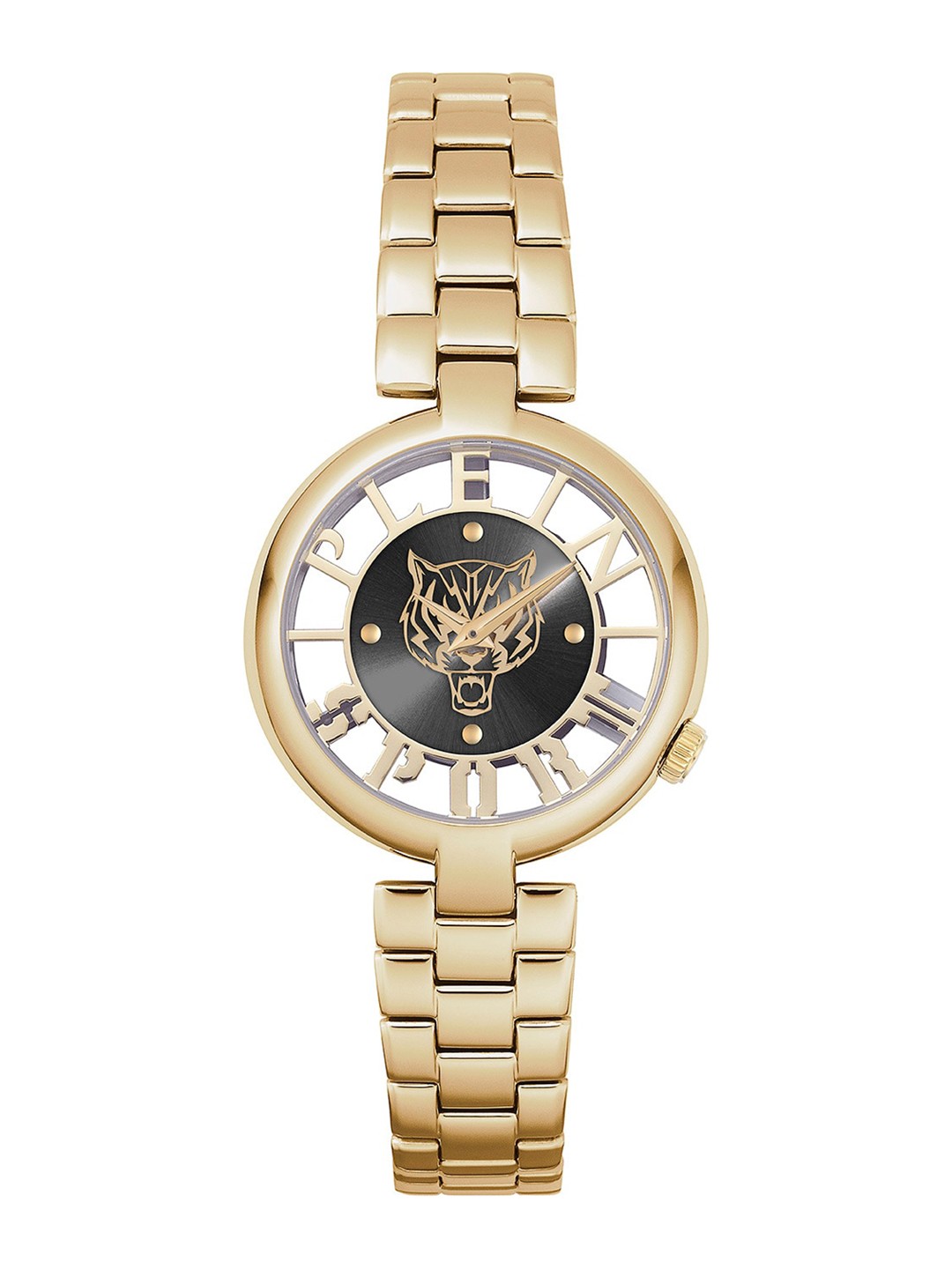 

PLEIN SPORT Women Textured Dial & Stainless Steel Straps Analogue Watch PSMBA0223, Black