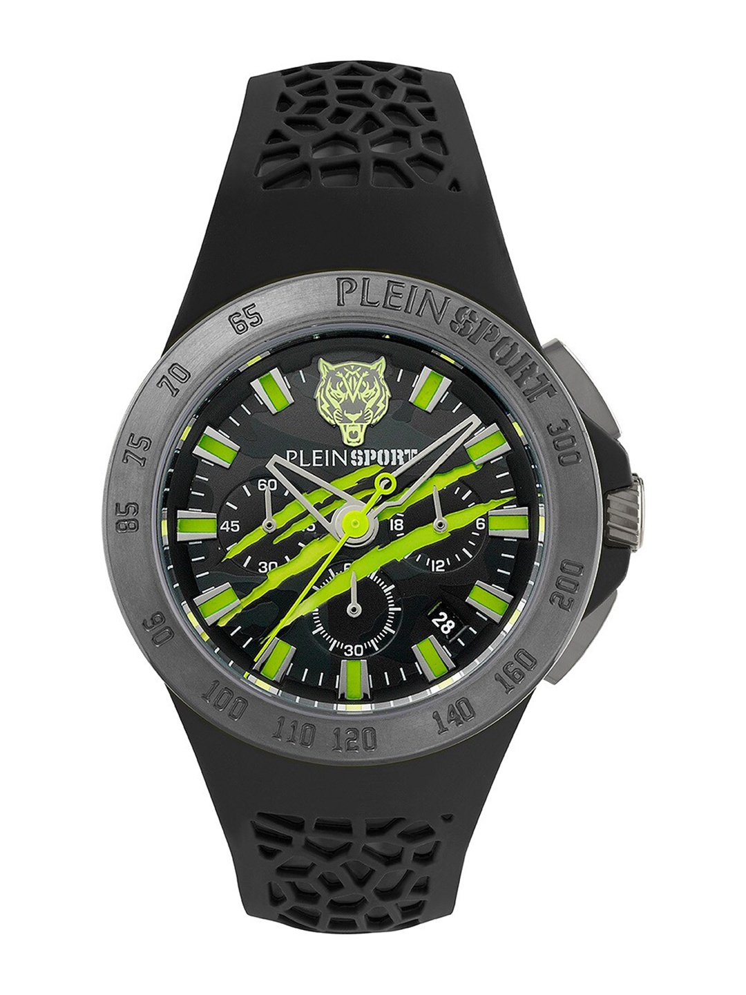 

PLEIN SPORT Thunderstorm Chrono Men Printed Dial & Black Straps Analogue Watch PSABA0623