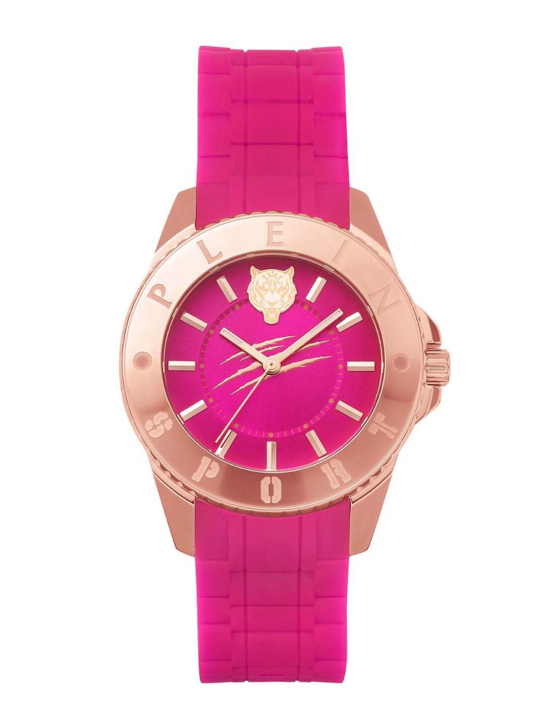 

PLEIN SPORT Glam Women Patterned Dial & Purple Straps Analogue Watch PSKBA0523, Fuchsia