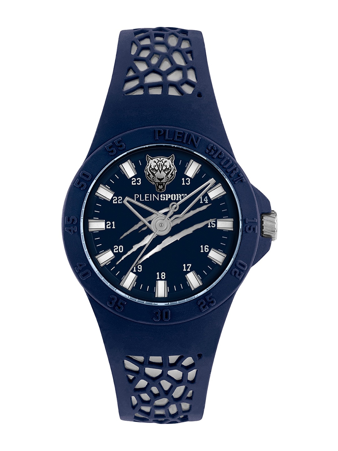 

PLEIN SPORT Unisex Textured Dial & Silicon Straps Analogue Watch PSBBA0223, Blue