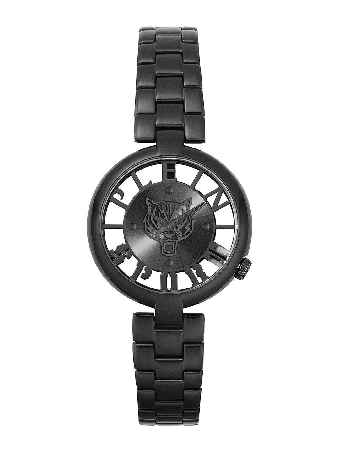 

PLEIN SPORT Women Dial & Stainless Steel Bracelet Style Straps Analogue Watch PSMBA0623, Black